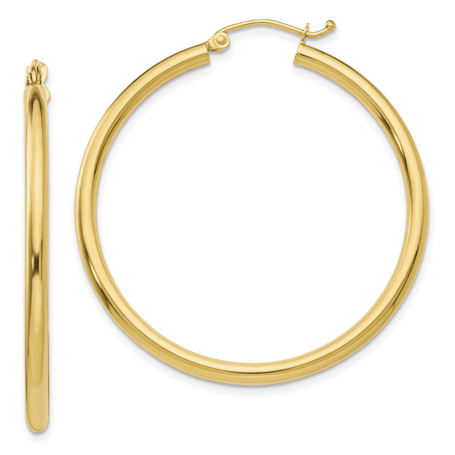 2.5mm Lightweight Tube Hoop Earrings 10k Gold Polished 10T925L, MPN: 10T925L, 191101566103