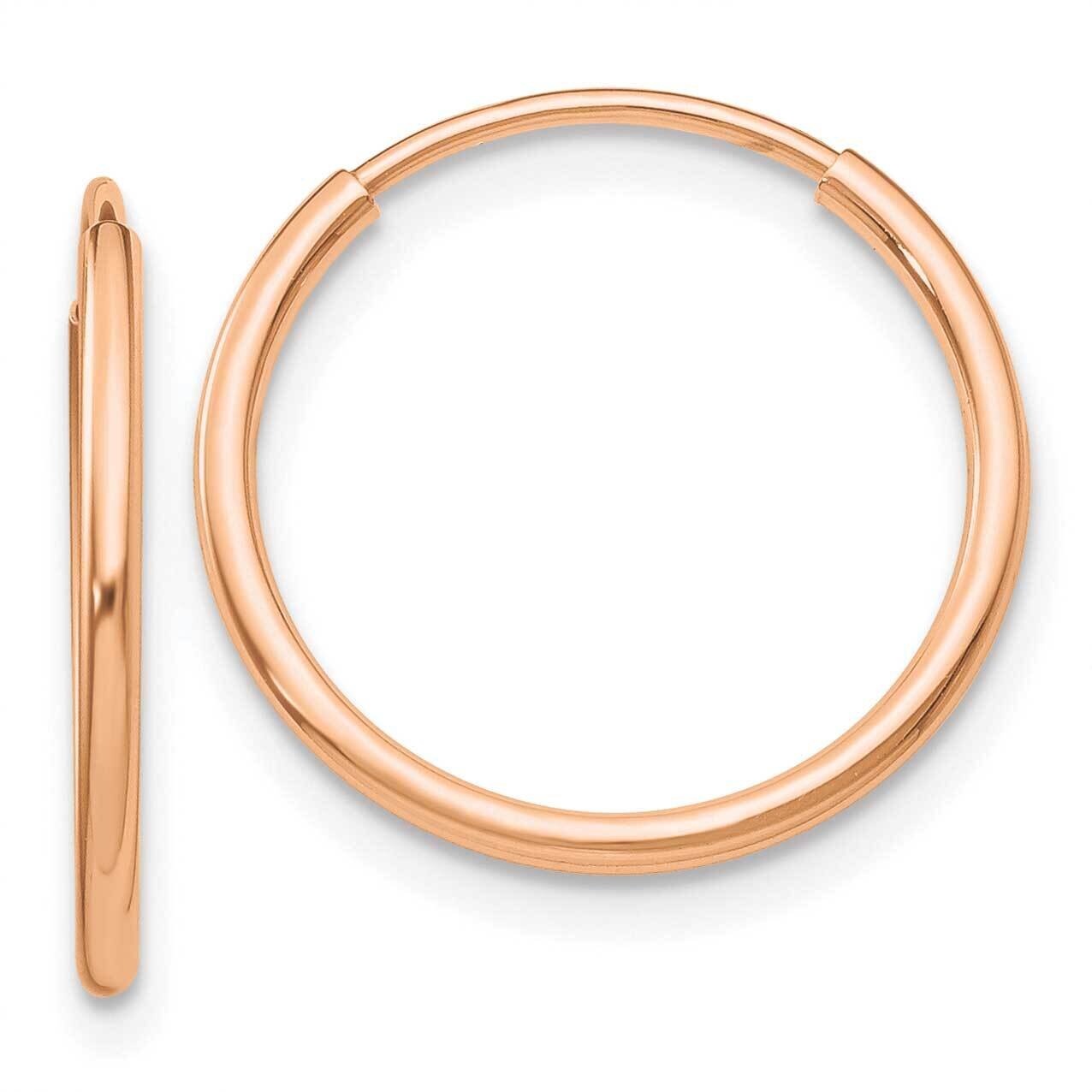 Polished Endless Tube Hoop Earrings 10k Rose Gold 10T961R, MPN: 10T961R, 191101566004