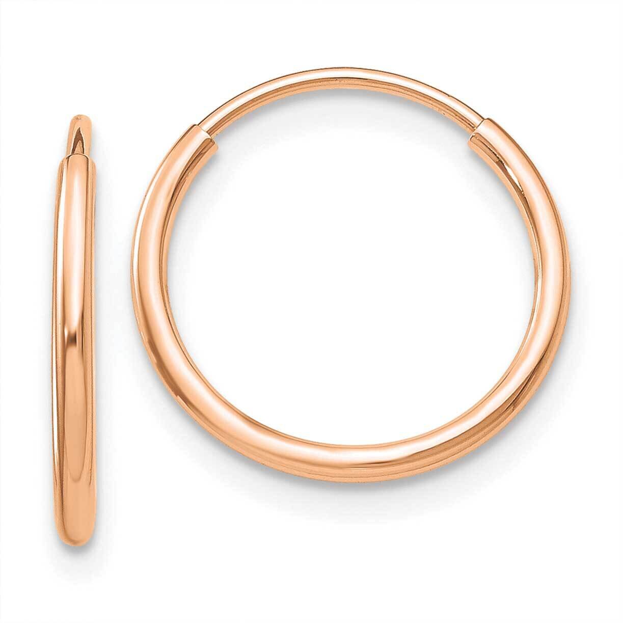 Polished Endless Tube Hoop Earrings 10k Rose Gold 10T963R, MPN: 10T963R, 191101565984