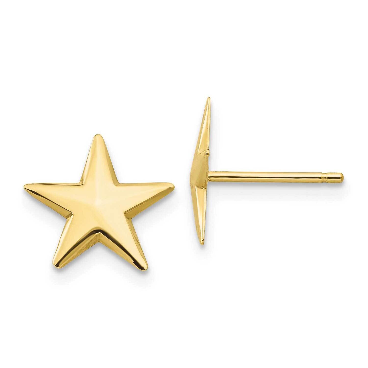 Nautical Star Post Earrings 10k Gold 10TE614, MPN: 10TE614, 191101565823