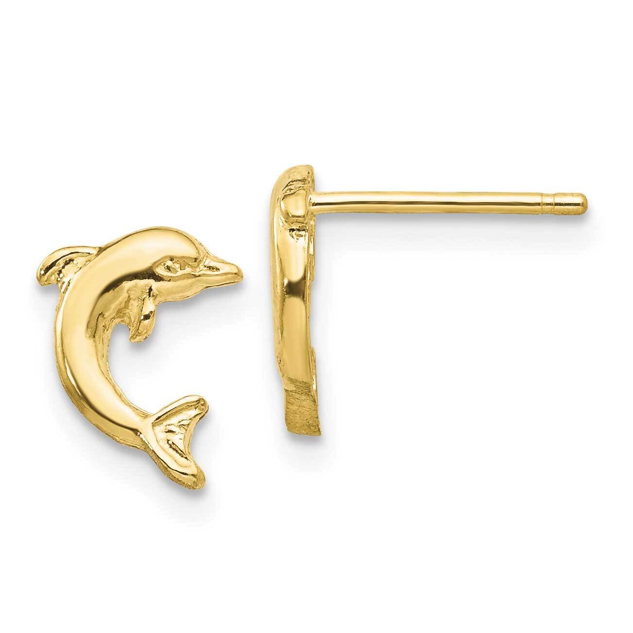 Dolphin Post Earrings 10k Gold 10TE620, MPN: 10TE620, 191101565809