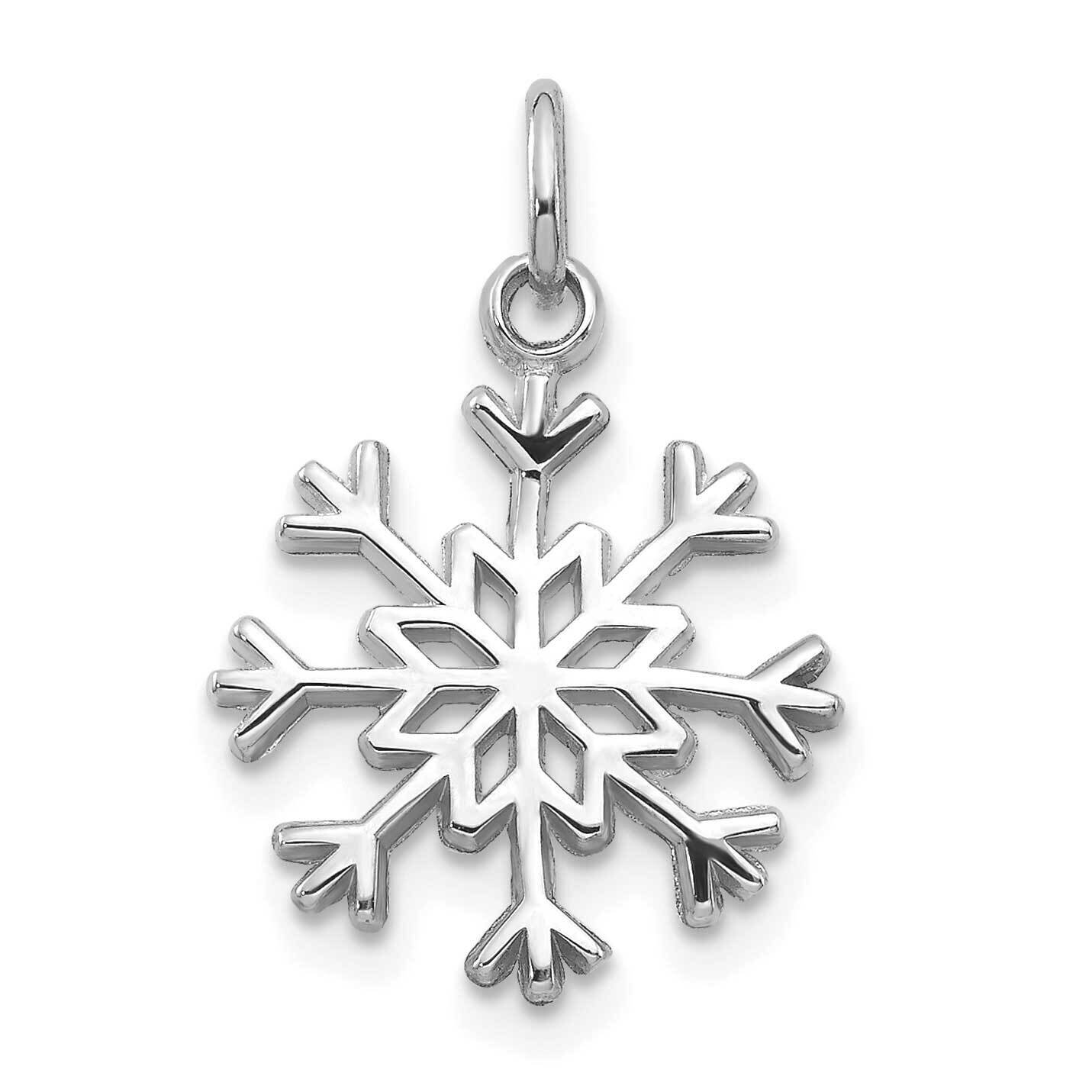 Snowflake Charm 10k White Gold 10WCH60
