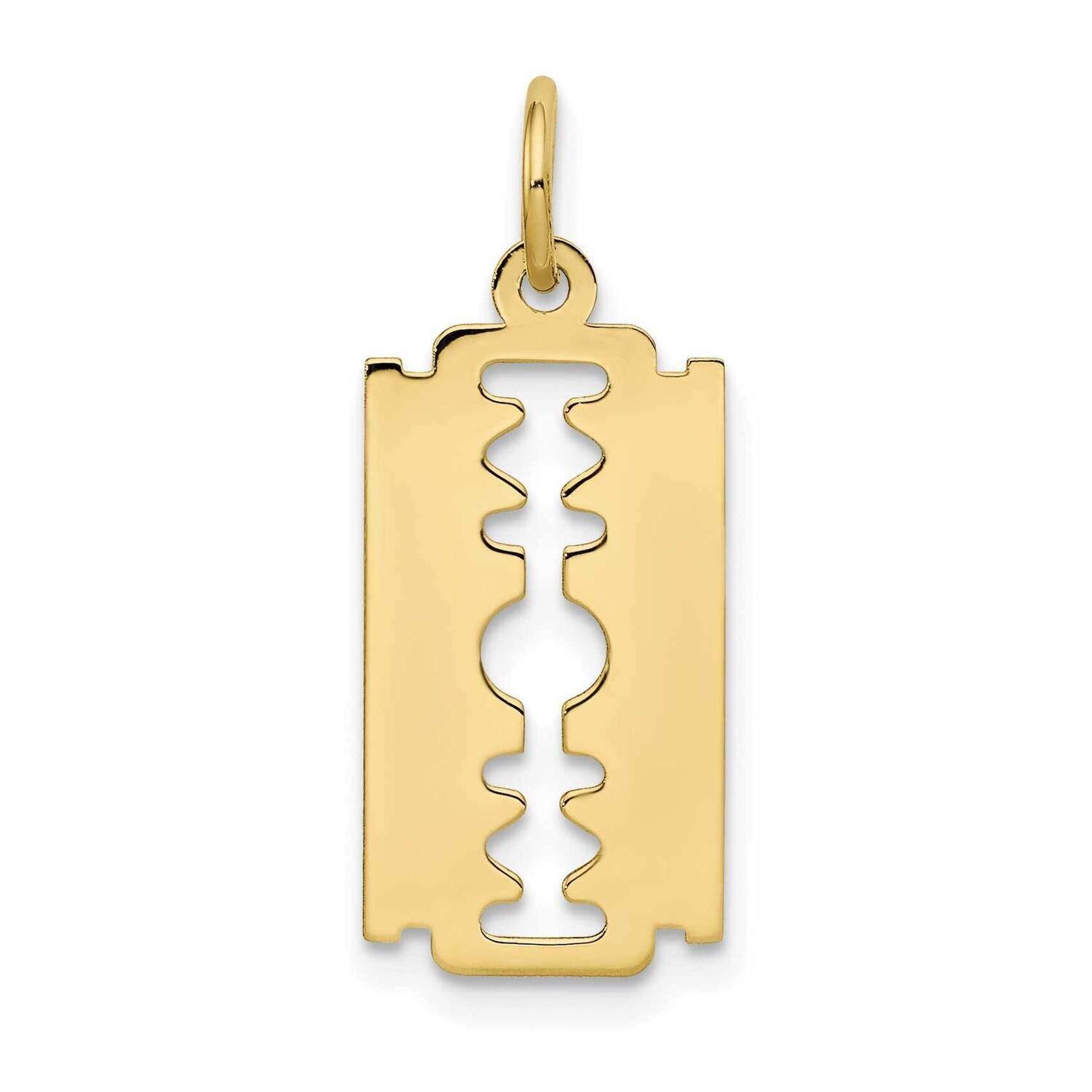 Razor Blade Charm 10k Gold Polished 10XAC960, MPN: 10XAC960,
