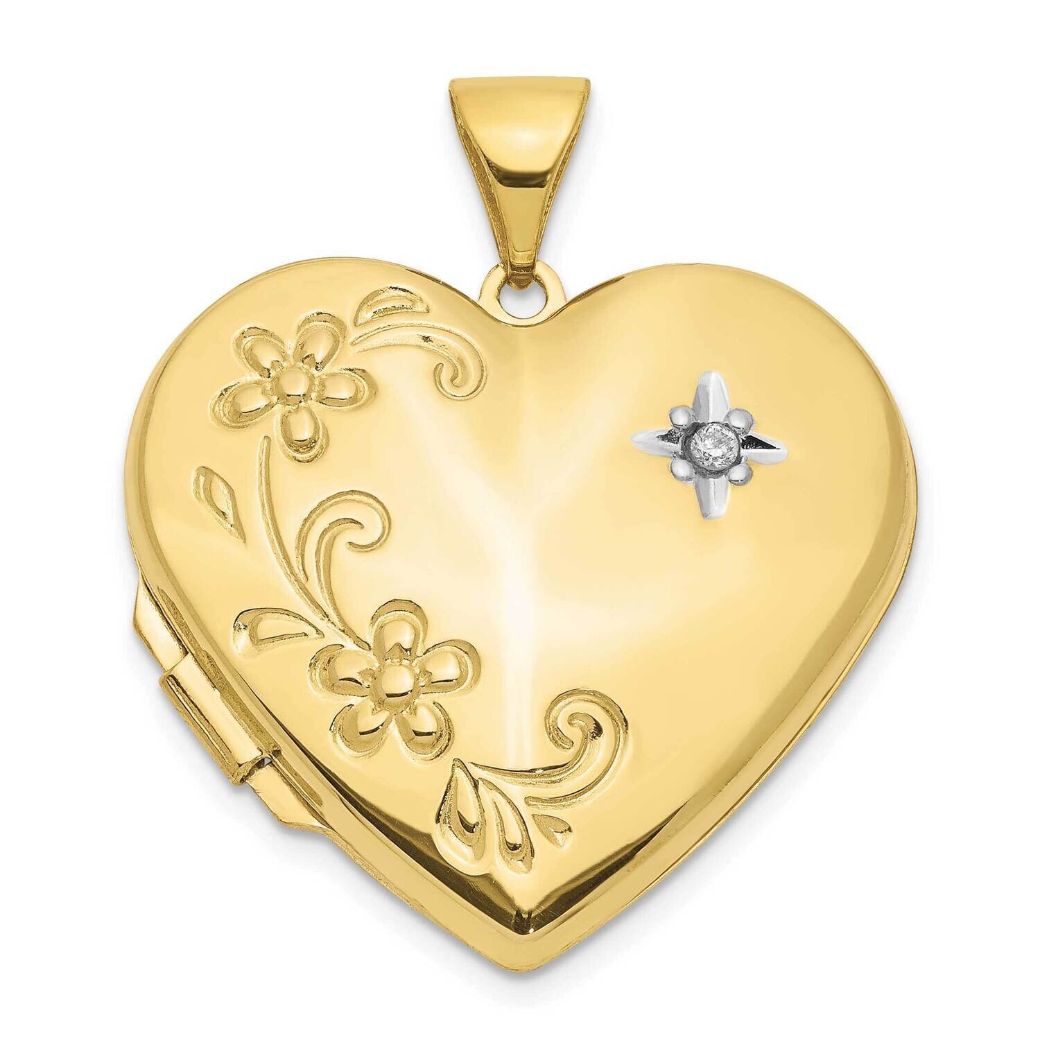Diamond Family Heart Locket 10k Gold 10XL144, MPN: 10XL144,