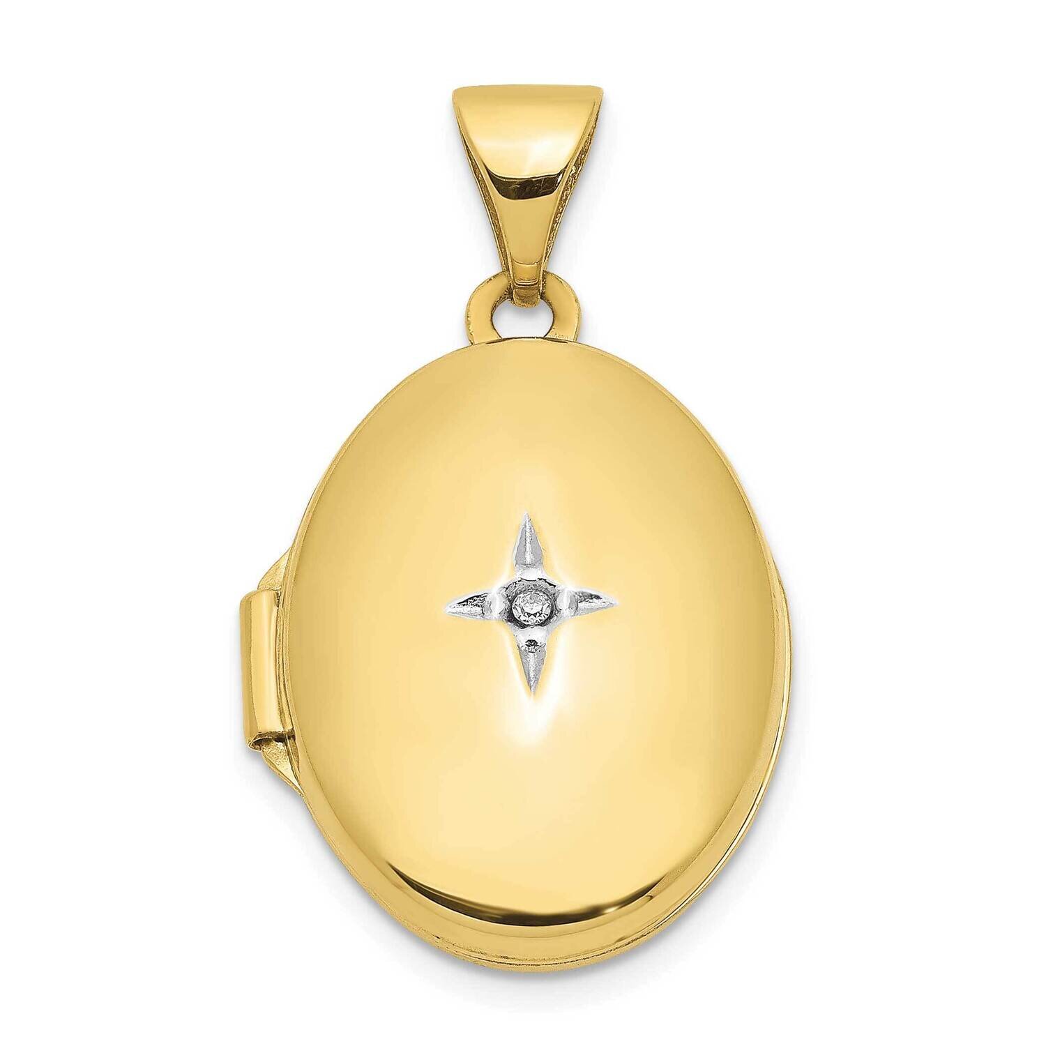 Oval Diamond Locket 10k Gold 10XL153, MPN: 10XL153,