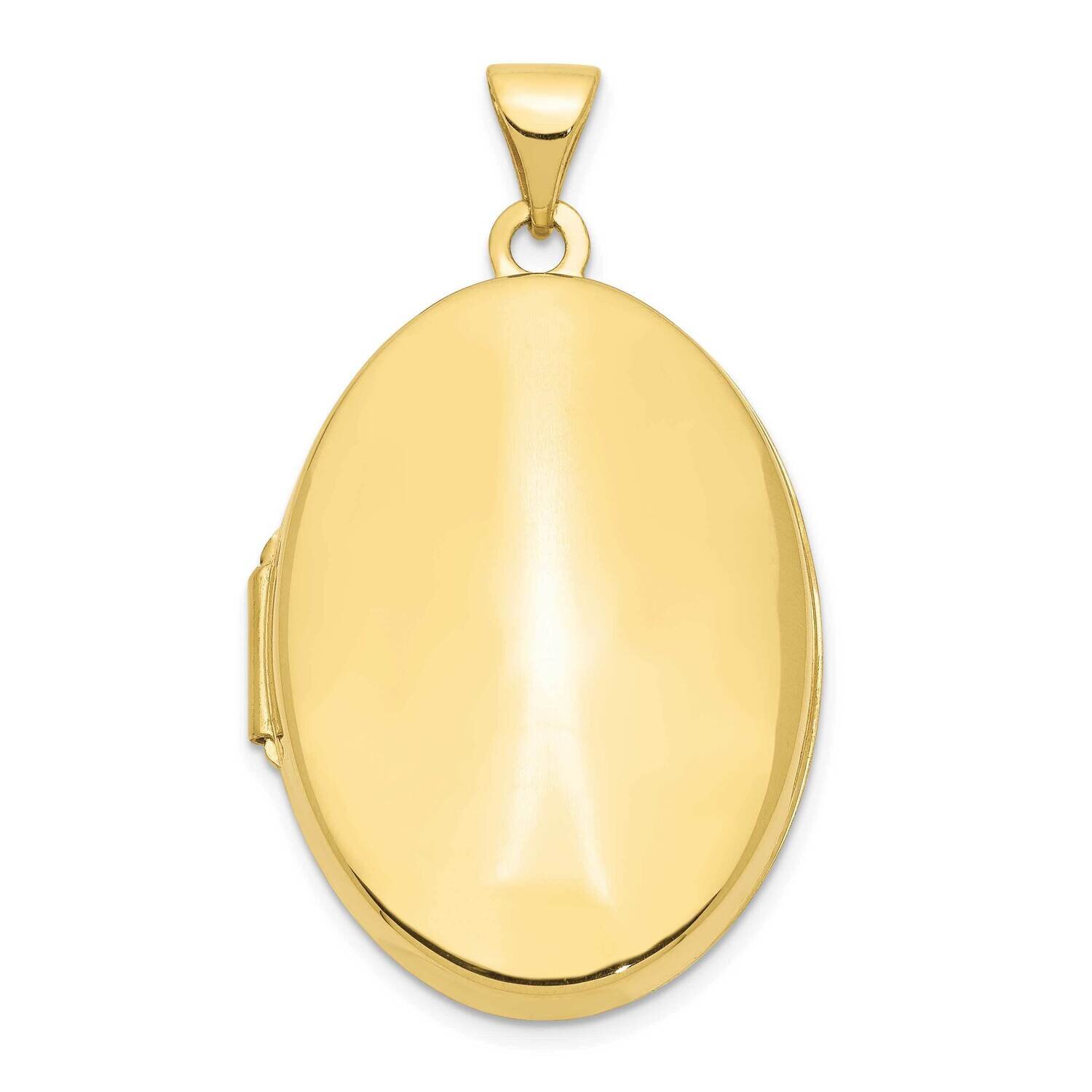 Domed Oval Locket 10k Gold Polished 10XL168, MPN: 10XL168,