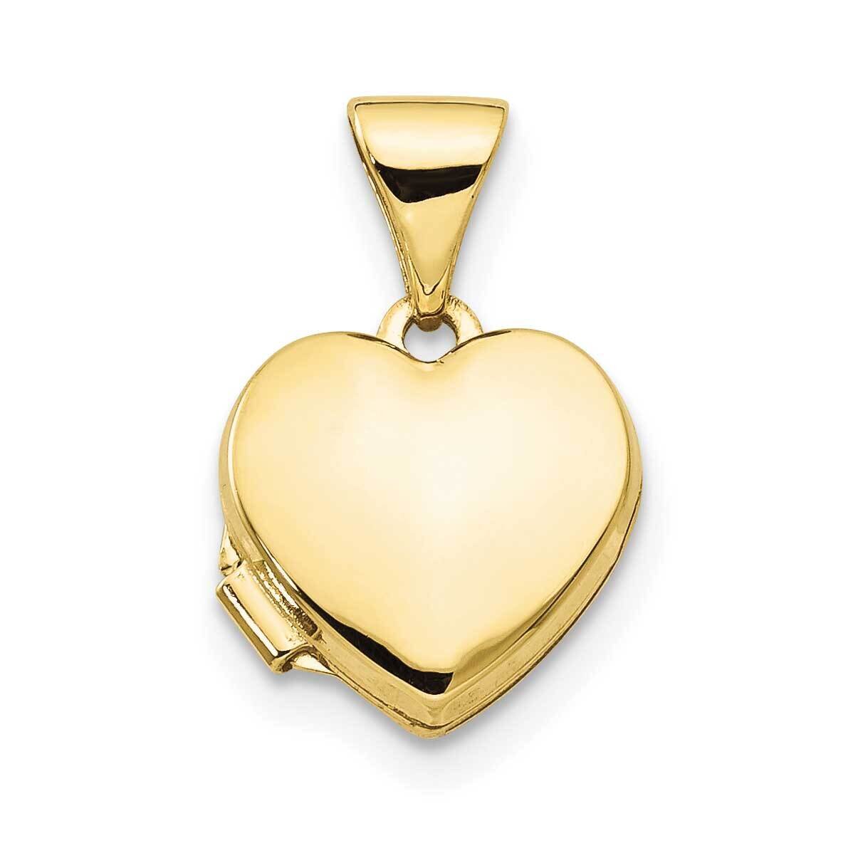 Yellow Gold Plain Heart Locket 10k Gold 10XL304