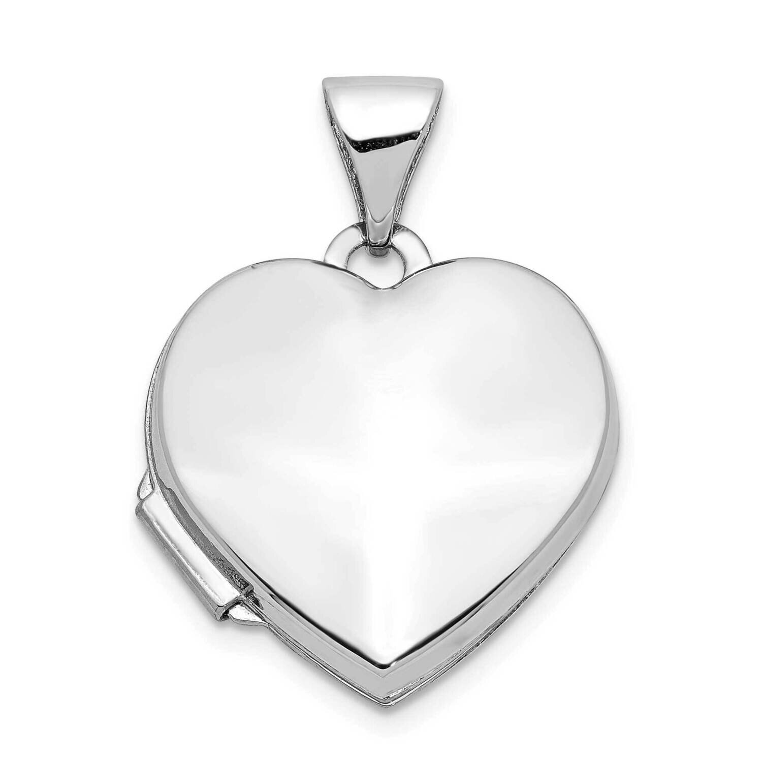Polished Heart-Shaped Locket 10k White Gold 10XL305, MPN: 10XL305,