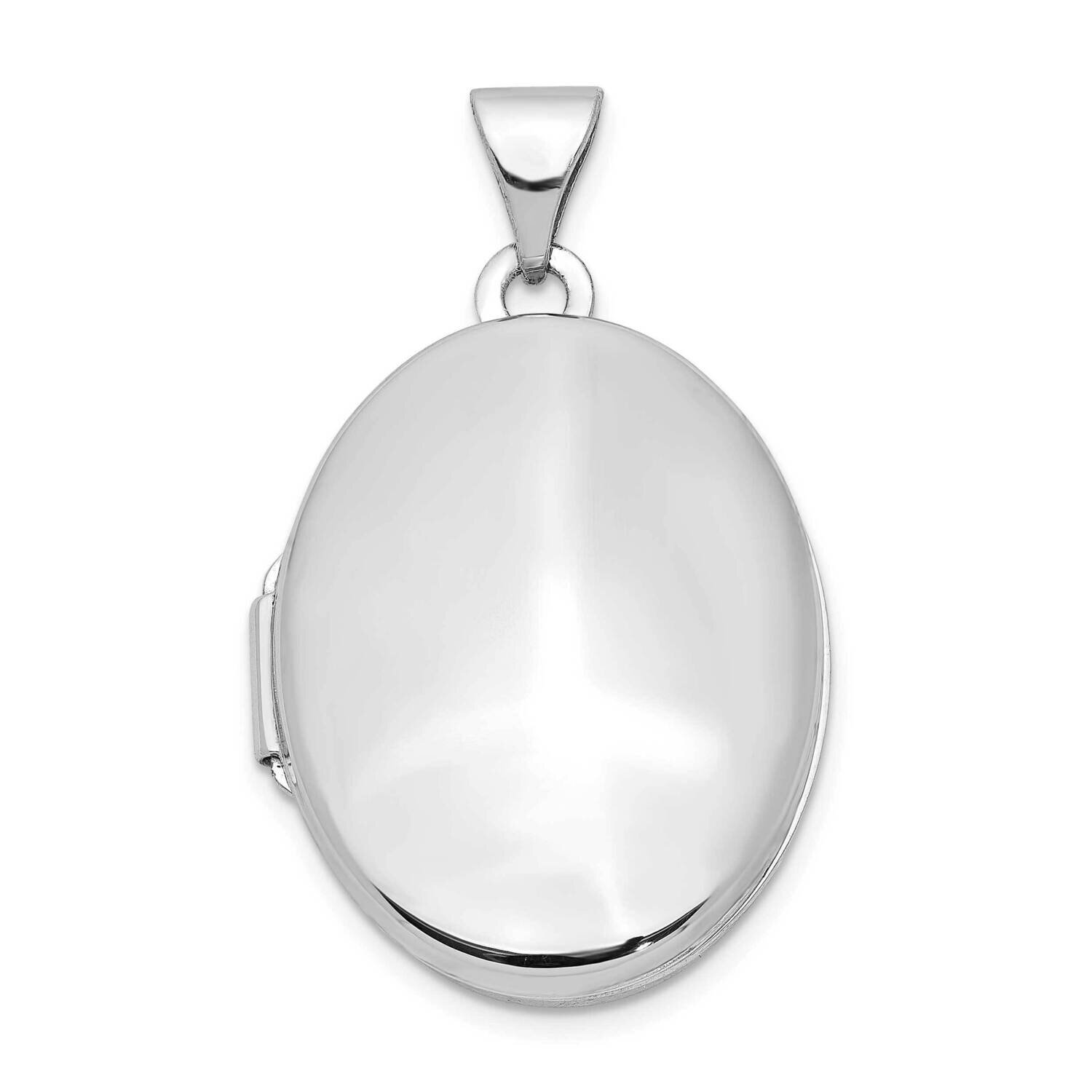 Polished Oval Locket 10k White Gold 10XL352, MPN: 10XL352,