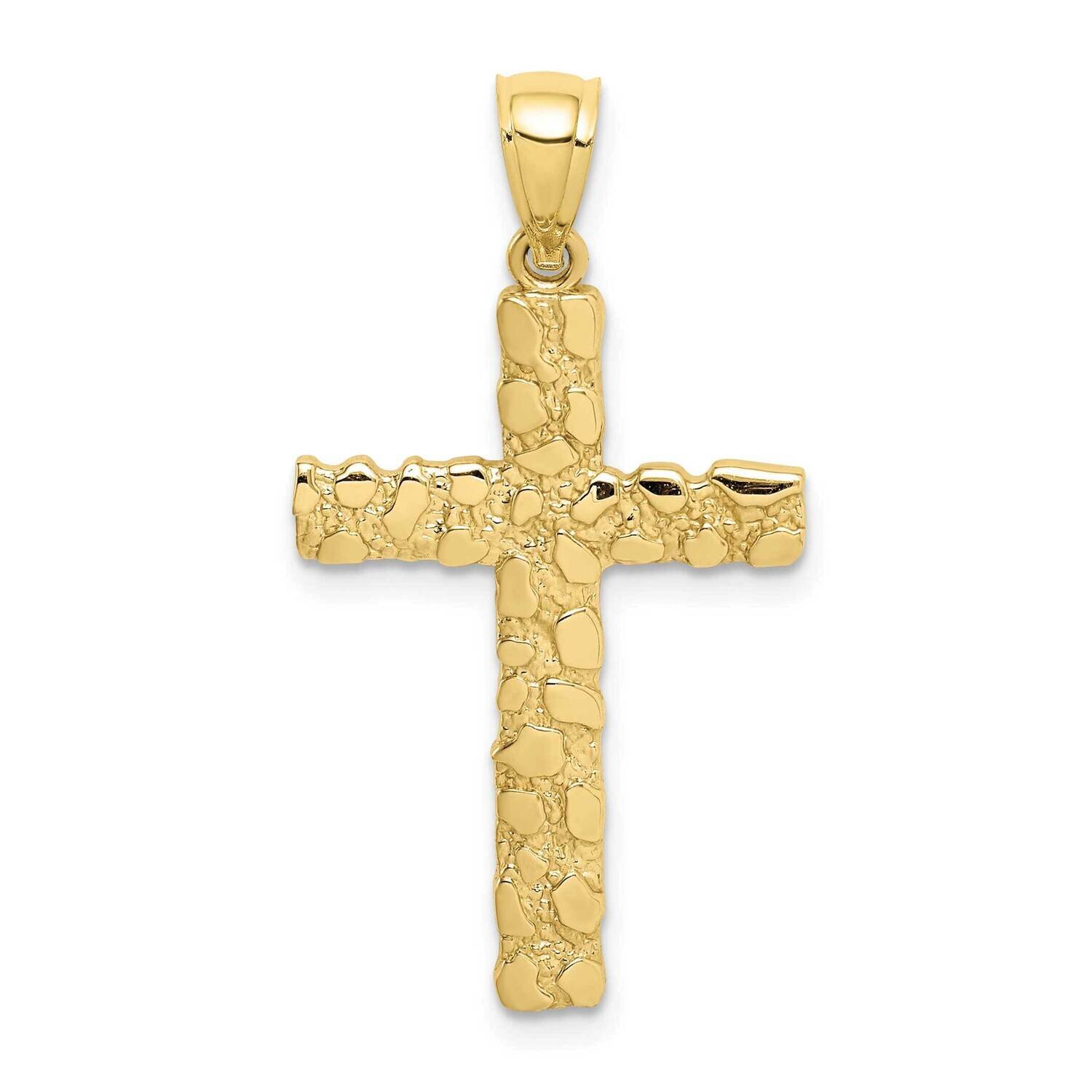 Nugget Cross Pendant 10k Gold 10XR1833