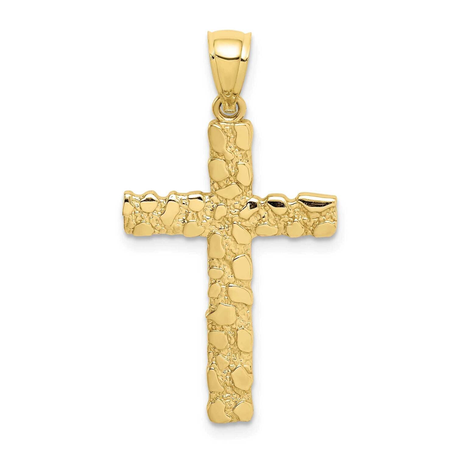 Nugget Cross Pendant 10k Gold 10XR1833, MPN: 10XR1833,