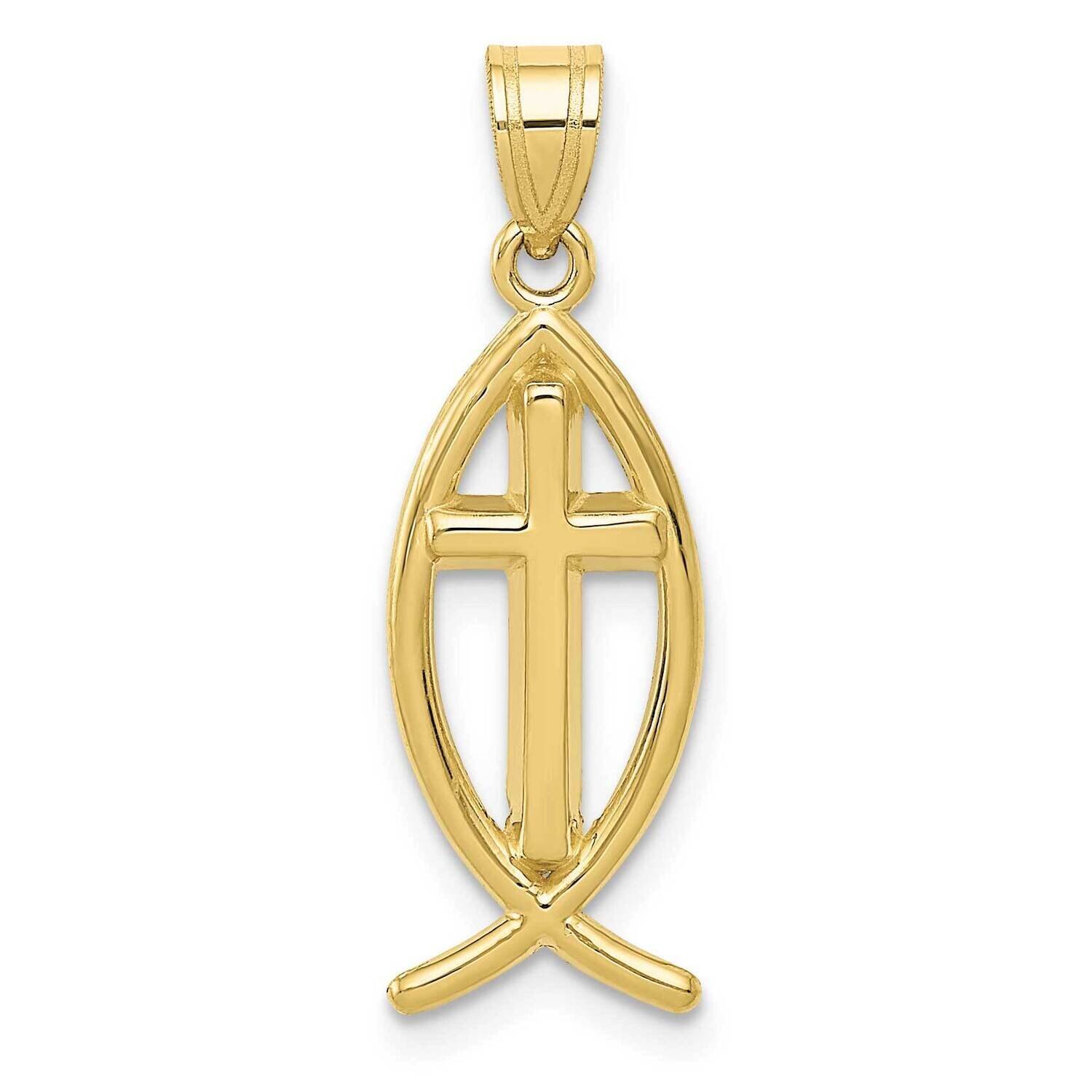 Ichthus Fish Pendant 10k Gold 10XR455, MPN: 10XR455, 883957995304