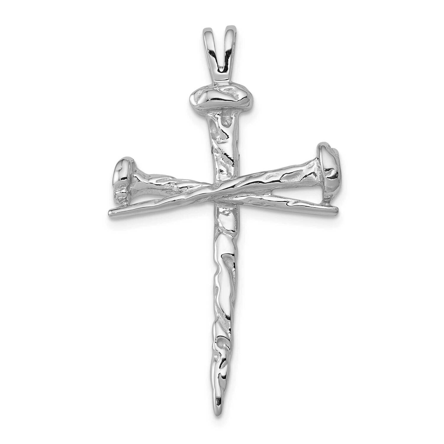 Cross Charm 10k White Gold 10XR494, MPN: 10XR494,
