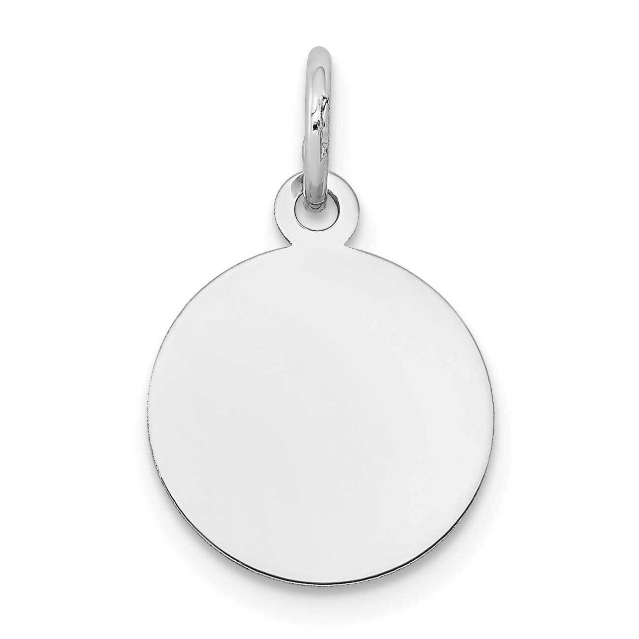 Round Disc Charm 10k White Gold 10XWM537/27, MPN: 10XWM537/27,