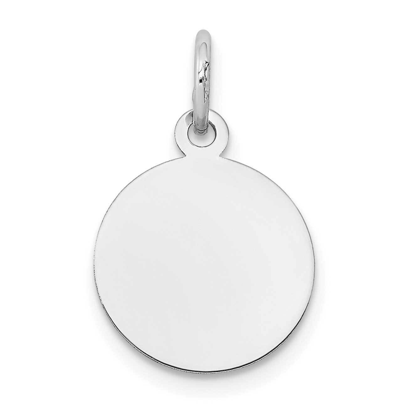 Round Disc Charm 10k White Gold 10XWM537/35, MPN: 10XWM537/35,