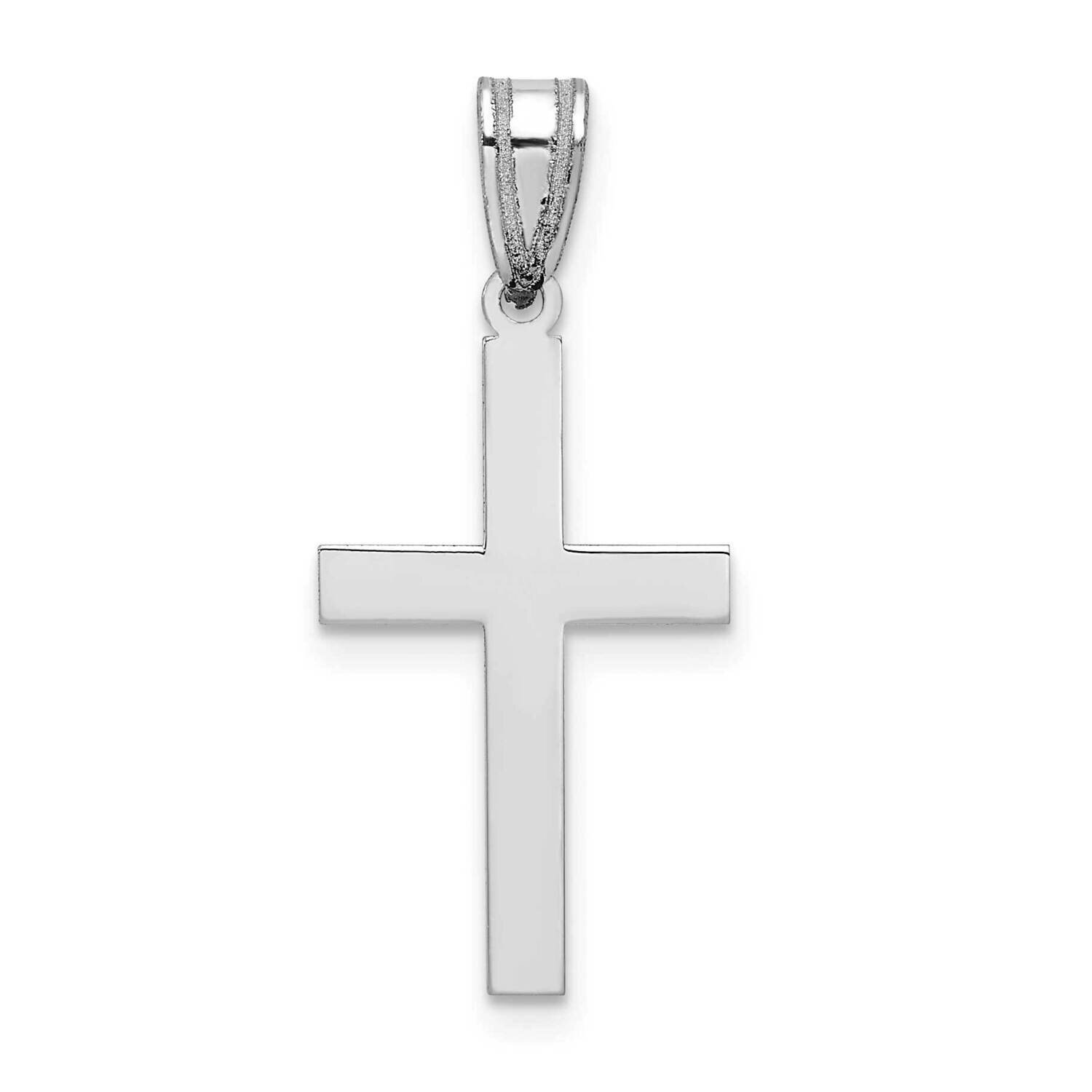Polished Cross Pendant 10k White Gold 10XWR13, MPN: 10XWR13,