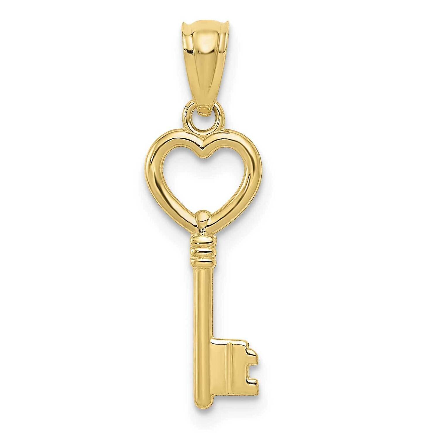 Heart Key Charm 10k Gold Polished 10YC1029, MPN: 10YC1029,