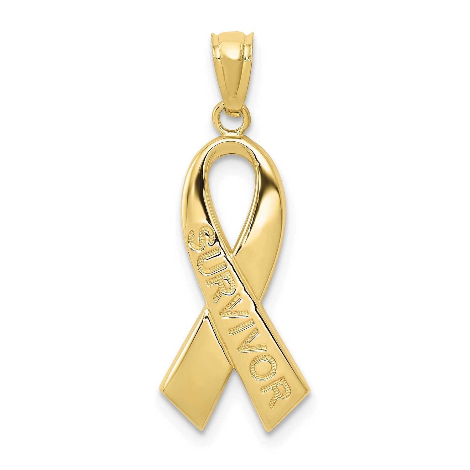 Survivor Ribbon Pendant 10k Gold Polished 10YC1233, MPN: 10YC1233,