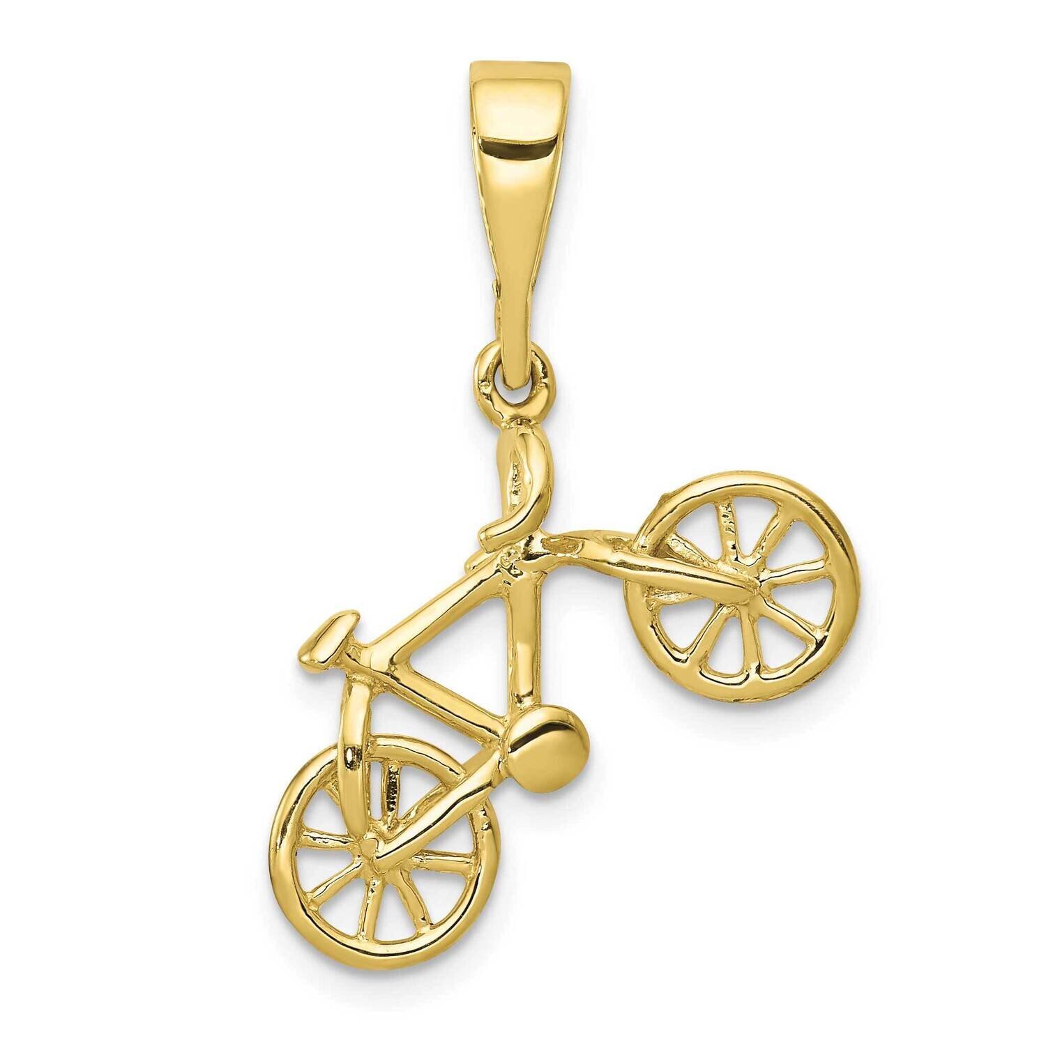 Bicycle Pendant 10k Gold 10YC1255, MPN: 10YC1255,