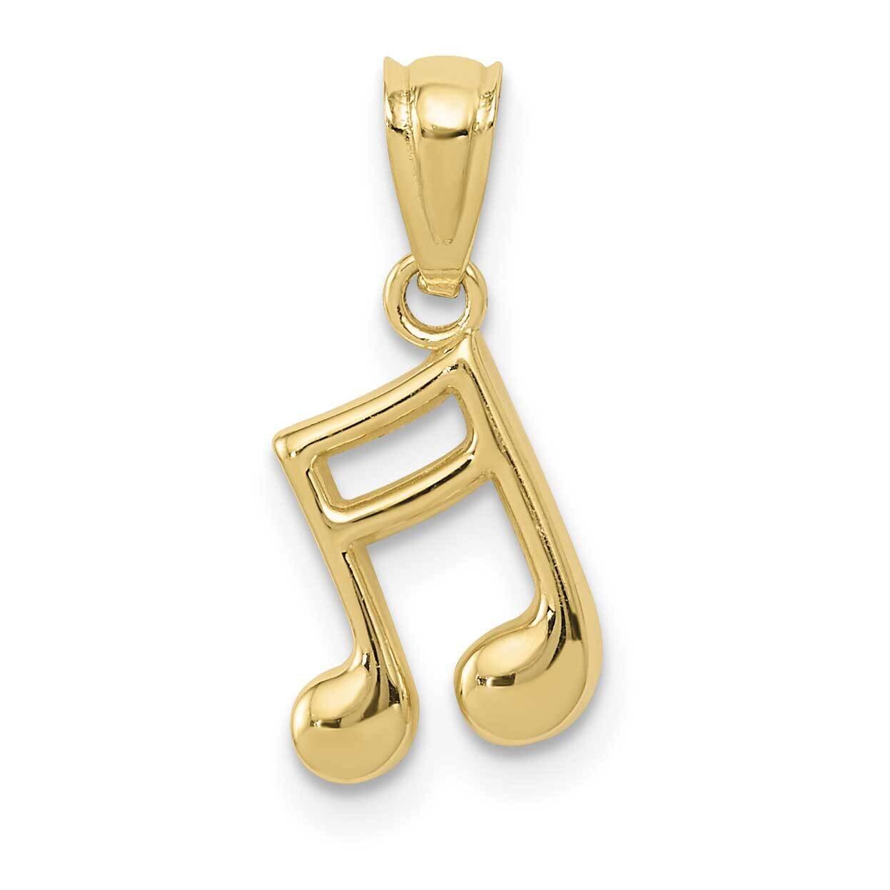 Music Note Pendant 10k Gold Polished 10YC1260, MPN: 10YC1260,