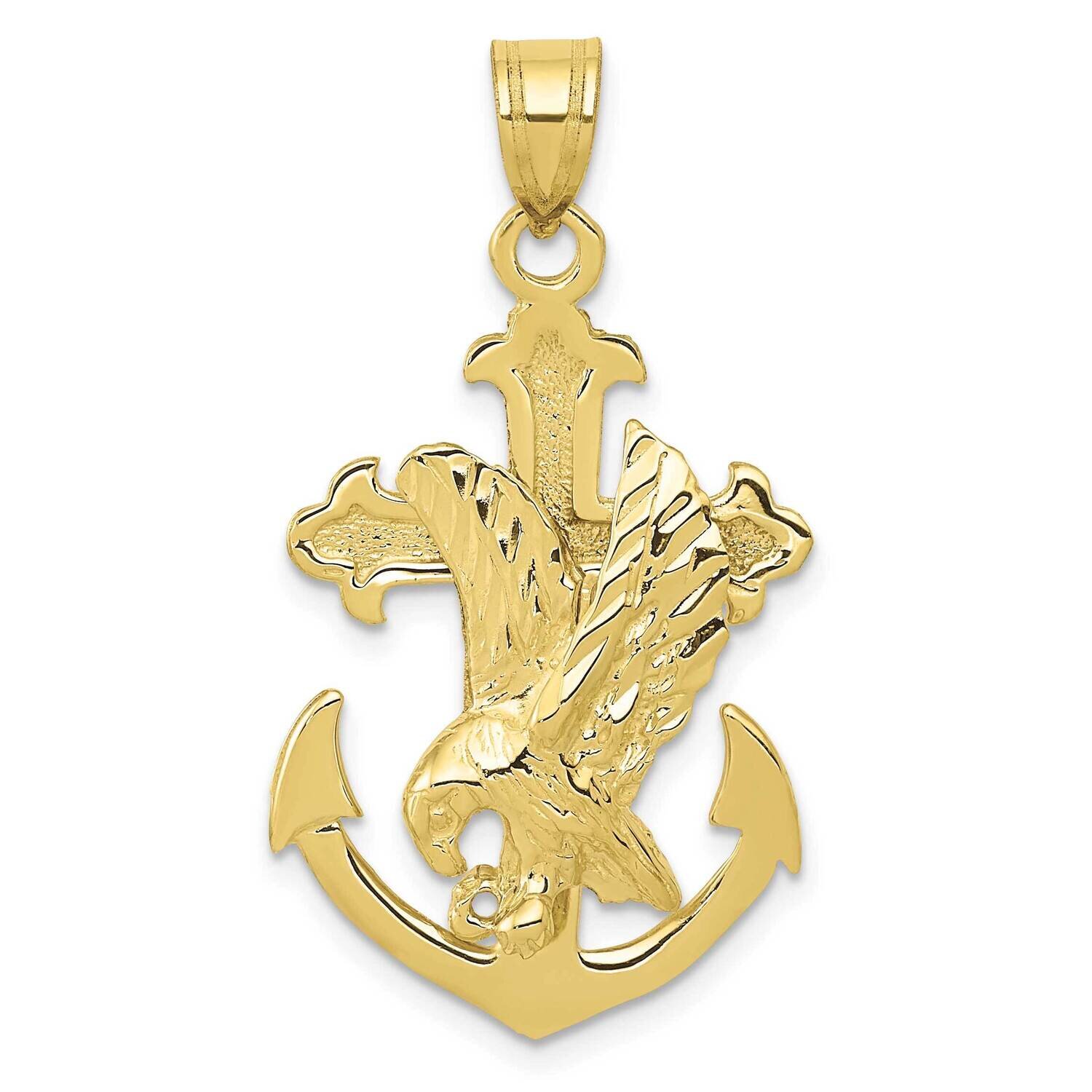 Mariners Cross with Eagle Pendant 10k Gold 10ZC1408