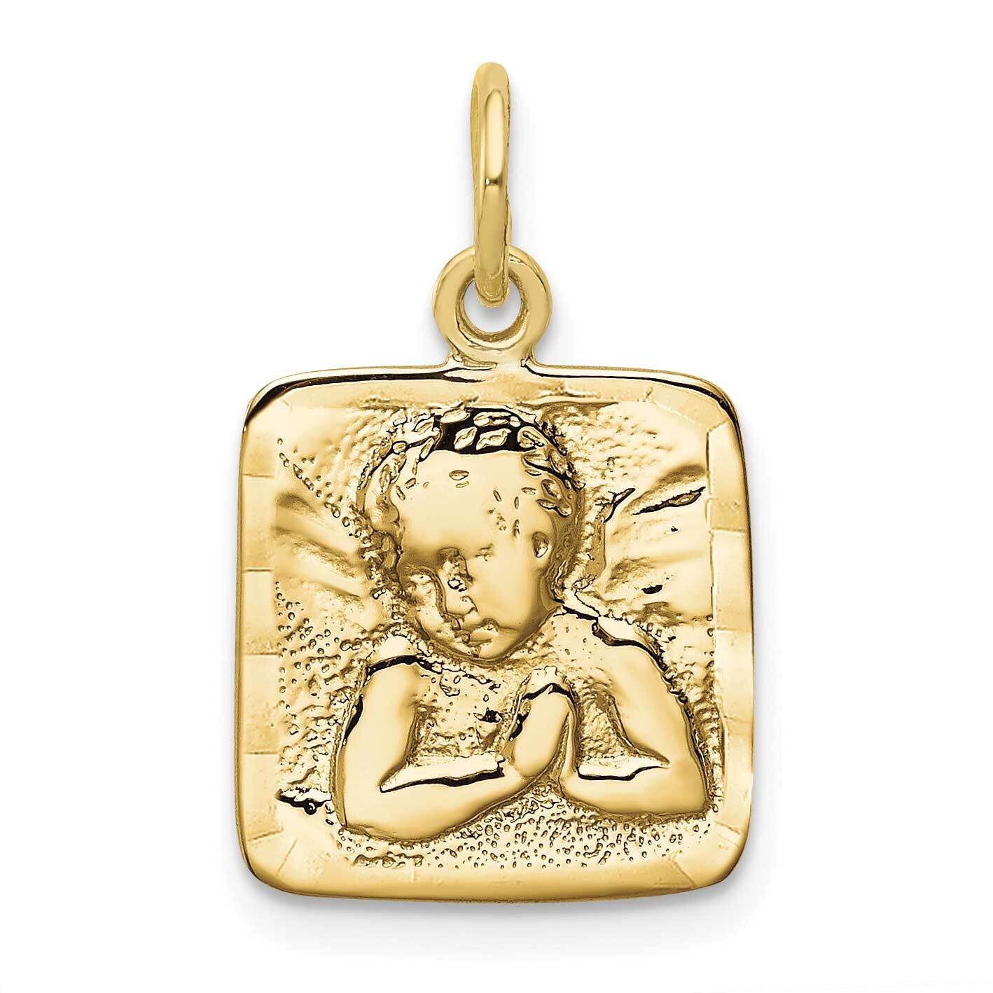 Satin &amp; Diamond -Cut Angel Charm 10k Gold 10ZC346, MPN: 10ZC346,