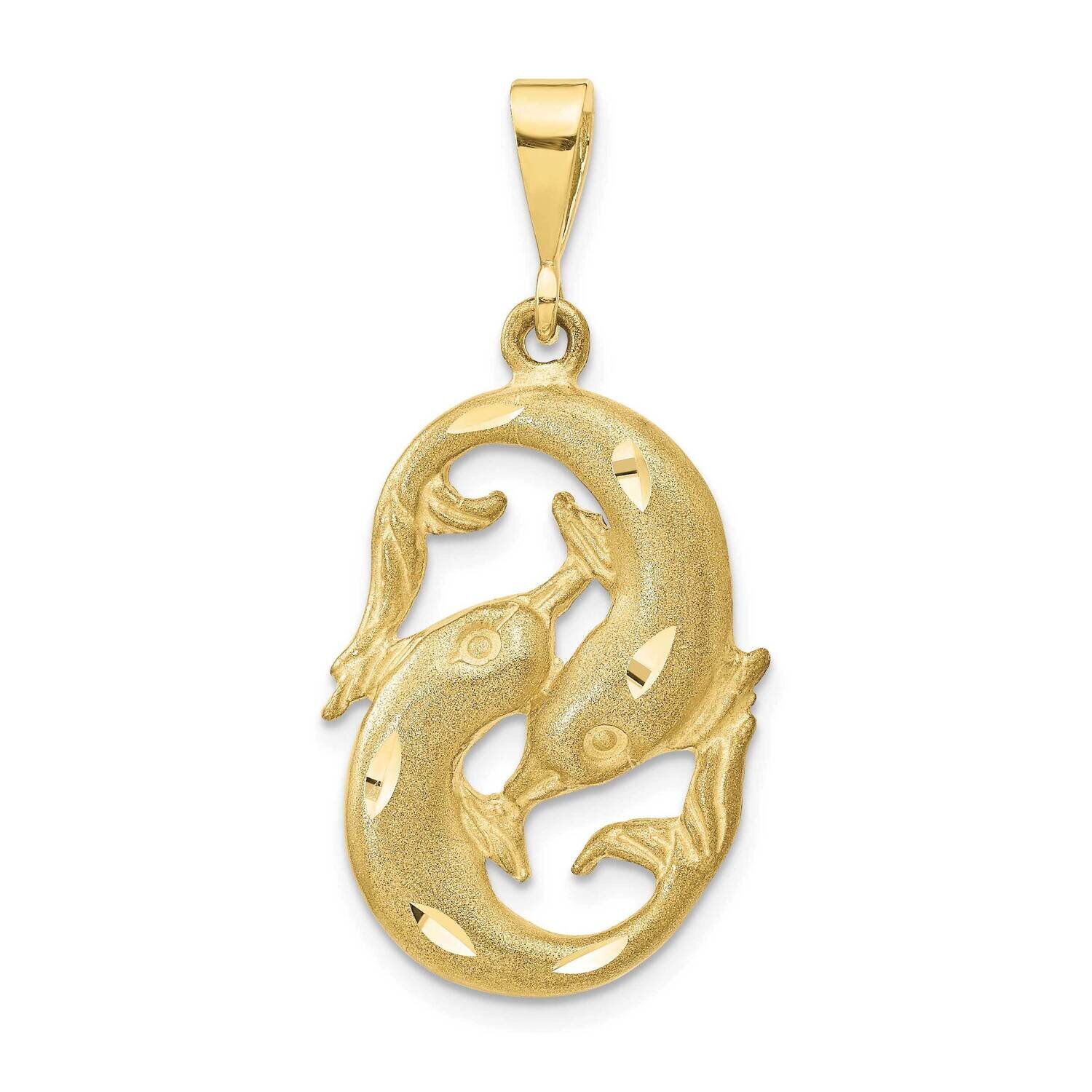 Pisces Zodiac Charm 10k Gold 10ZC475, MPN: 10ZC475,