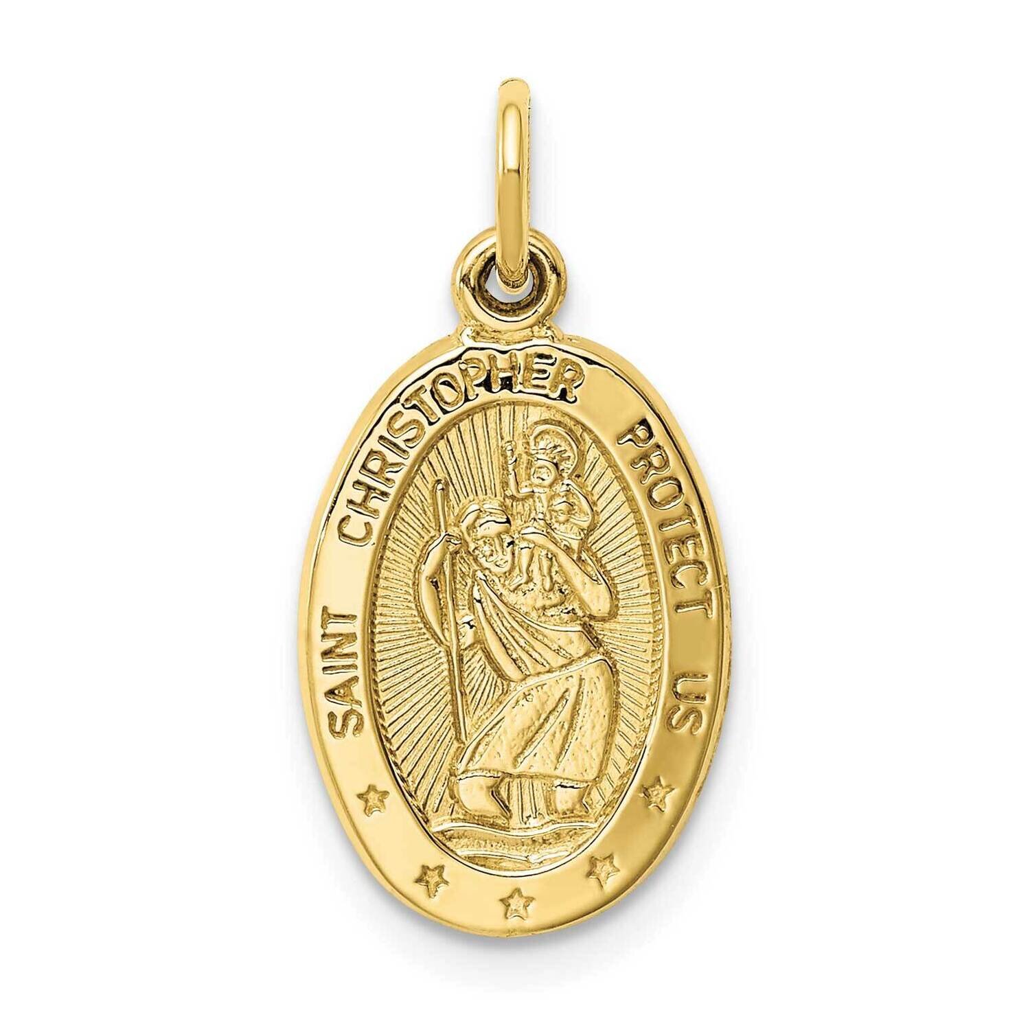 Saint Christopher Medal Charm 10k Gold 10ZC821, MPN: 10ZC821,