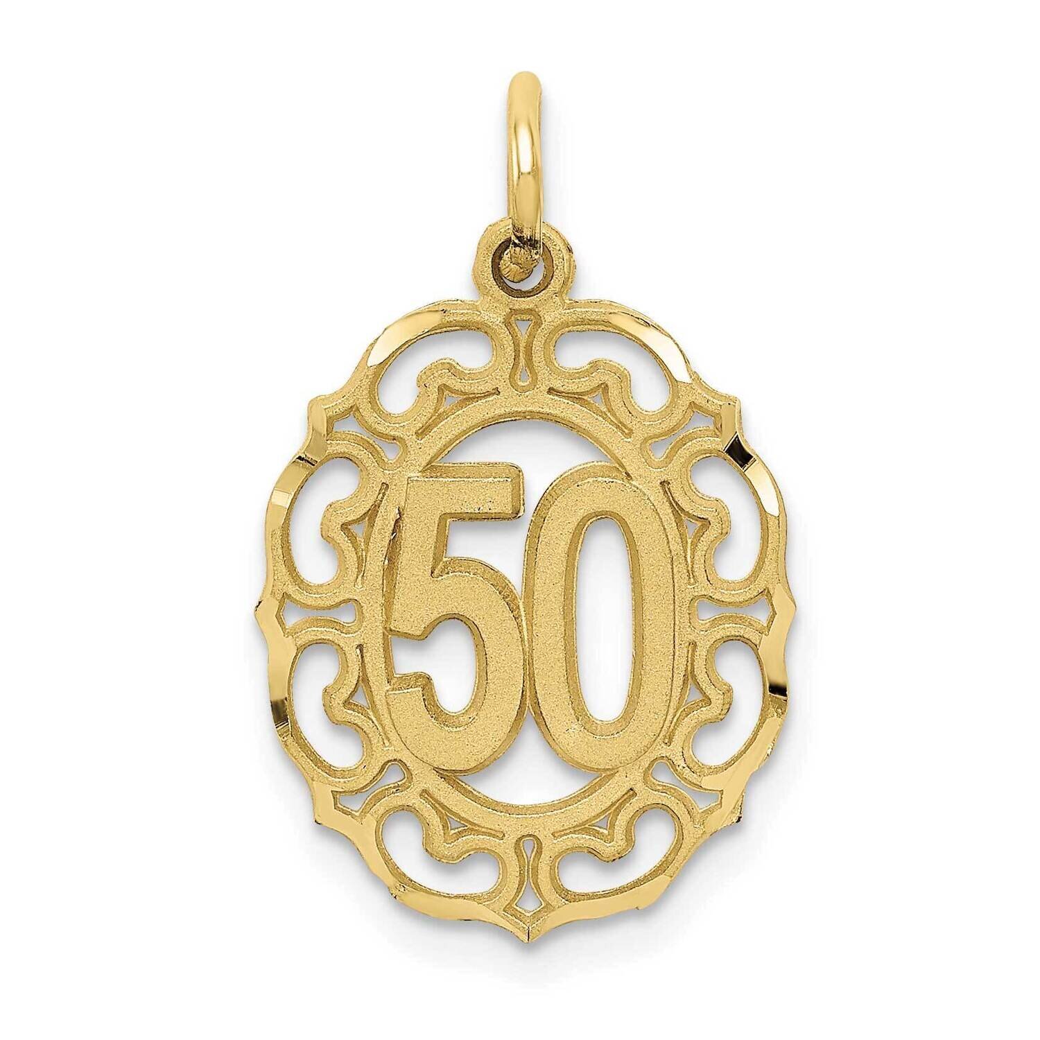 #50 In Oval Pendant 10k Gold 10ZC984, MPN: 10ZC984, 191101085475