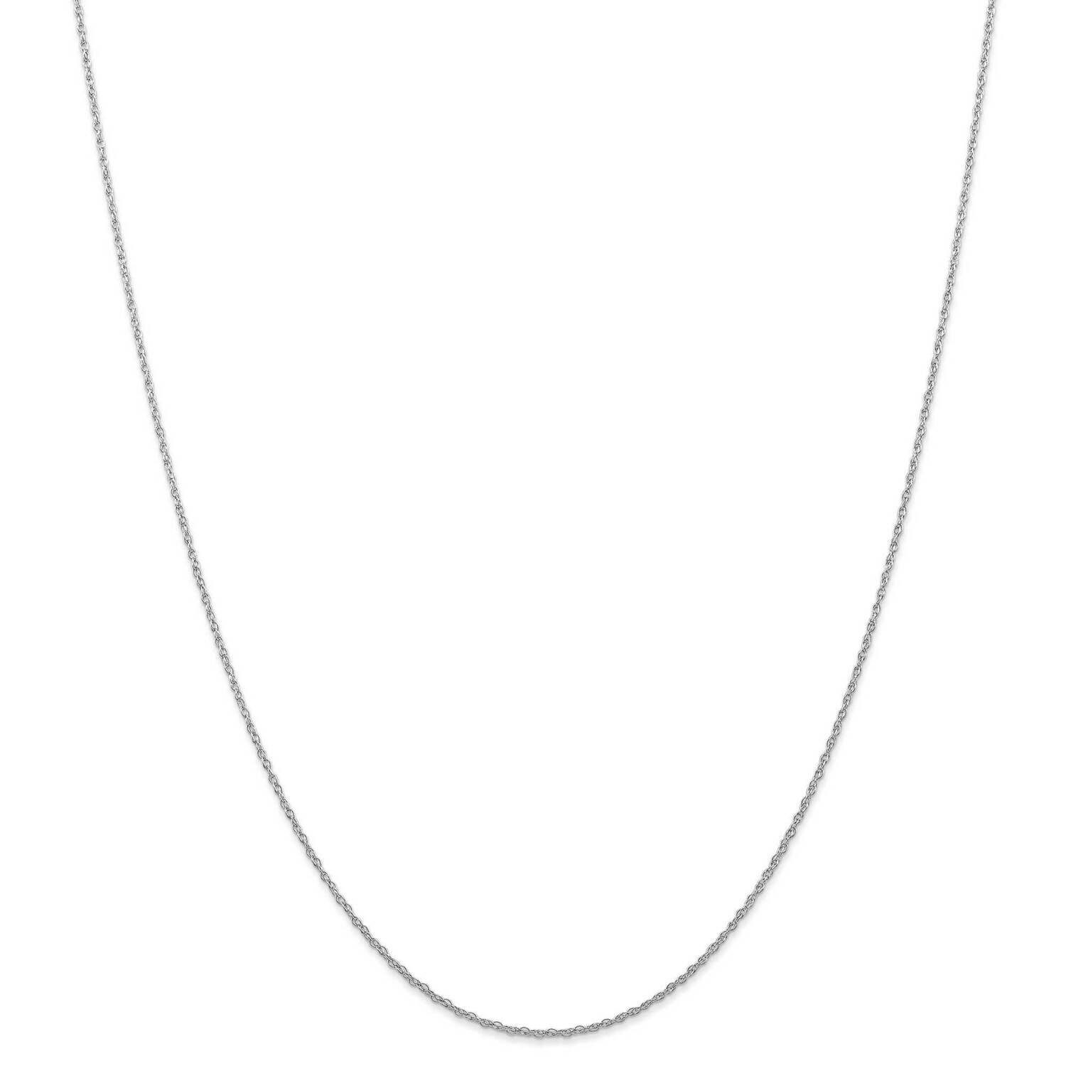 .7 mm Carded Cable Rope Chain 14 Inch 14k White Gold 7RW-14