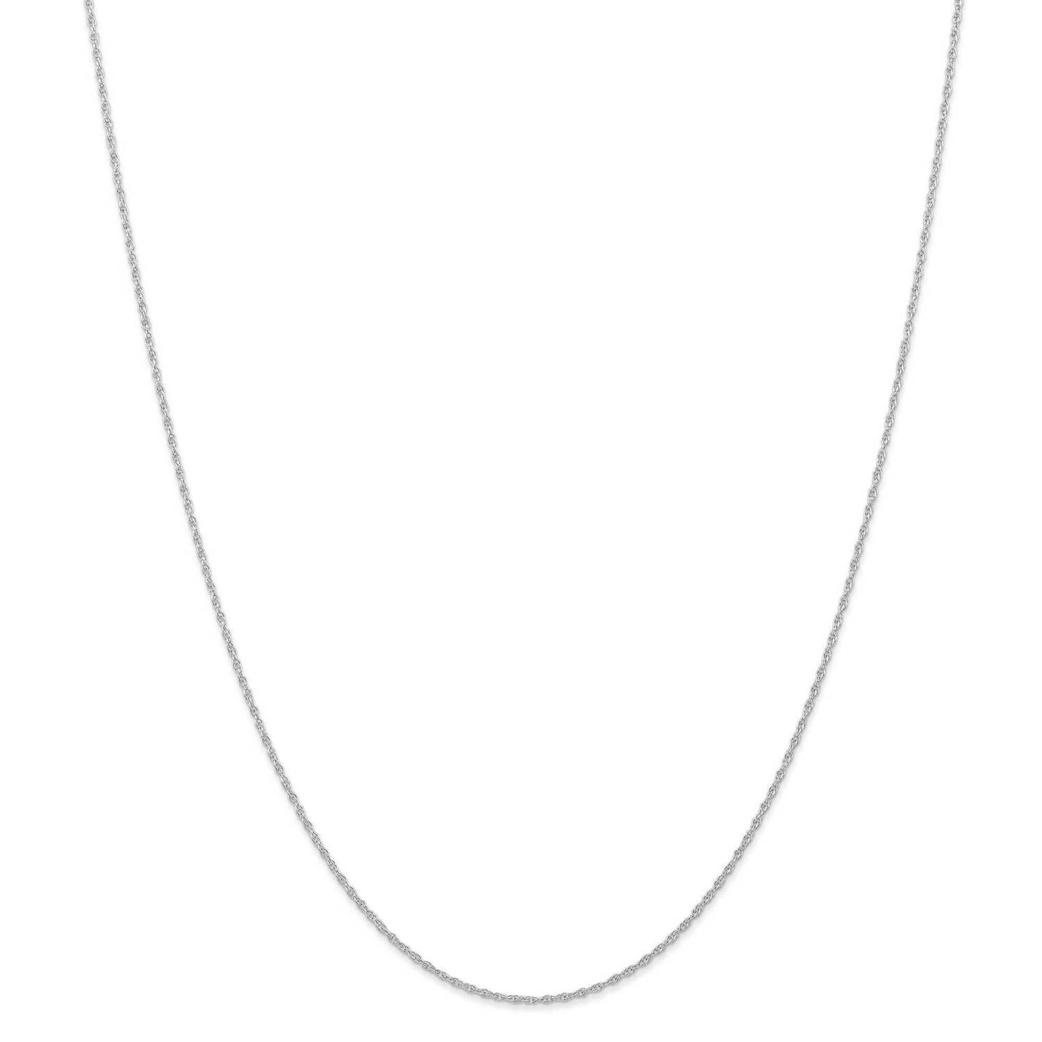 .95 mm Carded Cable Rope Chain 14 Inch 14k White Gold 8RW-14