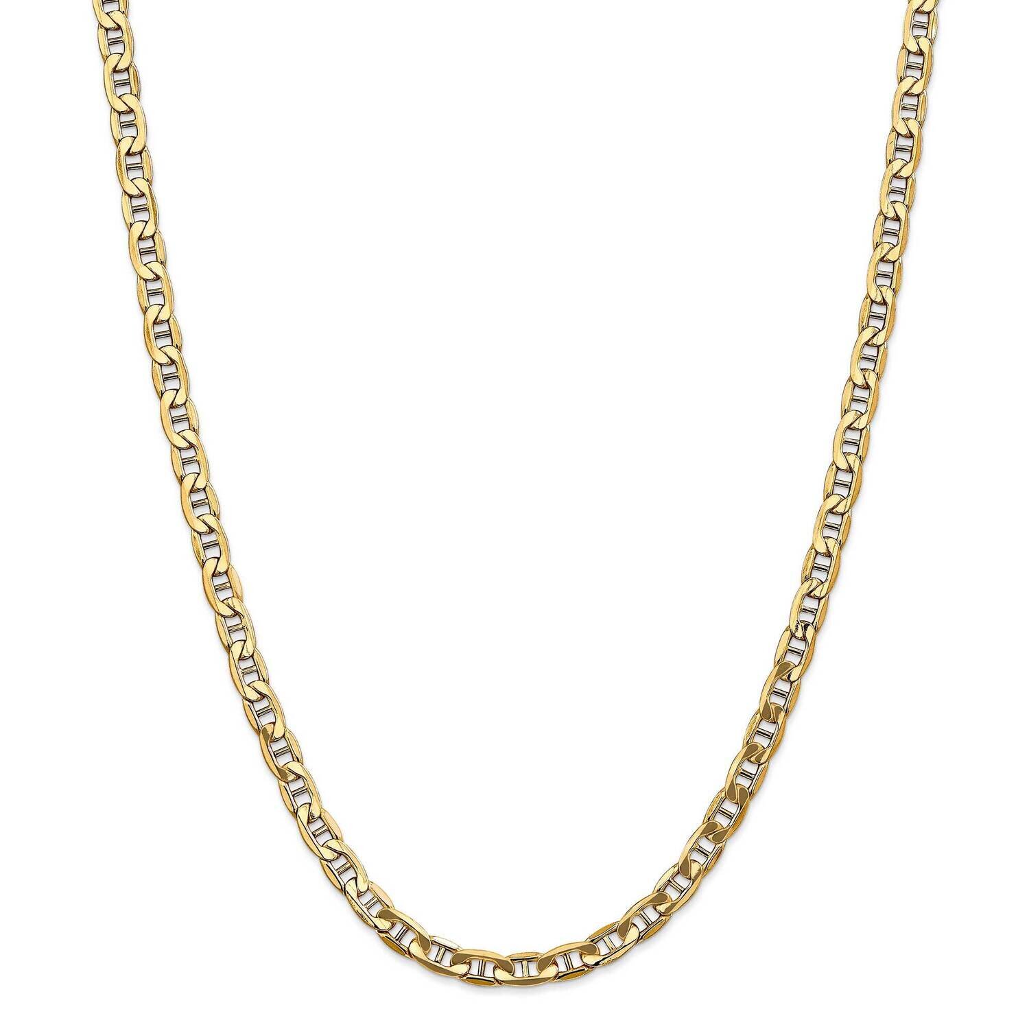 5.5mm Semi-Solid Anchor Chain 22 Inch 14k Gold BC102-22