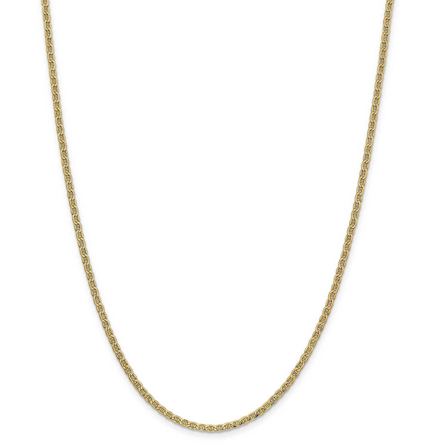 2.4mm Semi-Solid Anchor Chain 26 Inch 14k Gold BC121-26, MPN: BC121-26, 883957168647