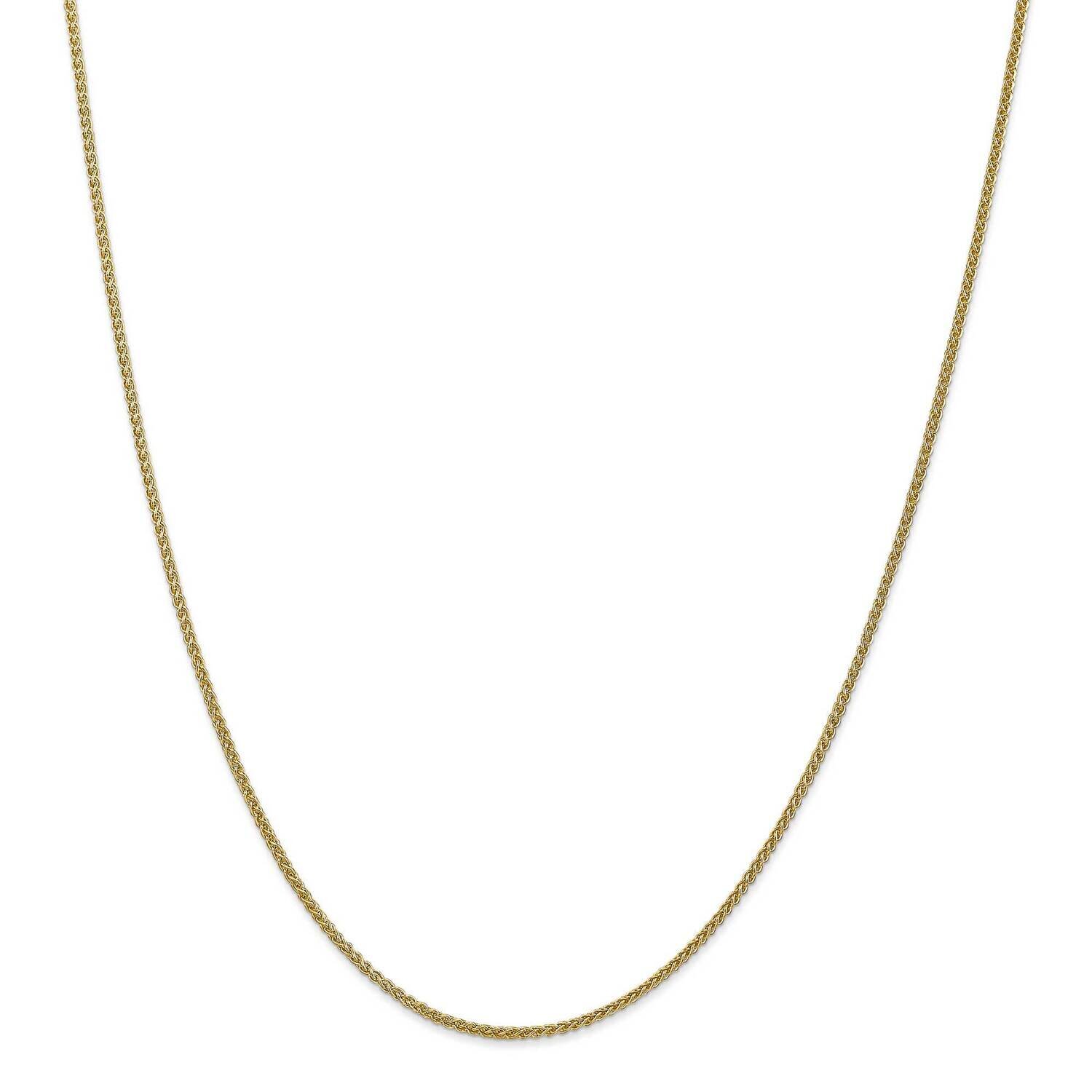 1.55mm Semi-Solid Wheat Chain Anklet 9 Inch 14k Gold BC128-9, MPN: BC128-9, 883957169255