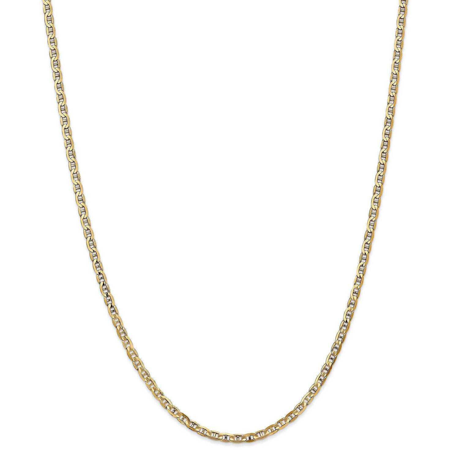 3mm Concave Anchor Chain 26 Inch 14k Gold CCA080-26, MPN: CCA080-26, 883957170176