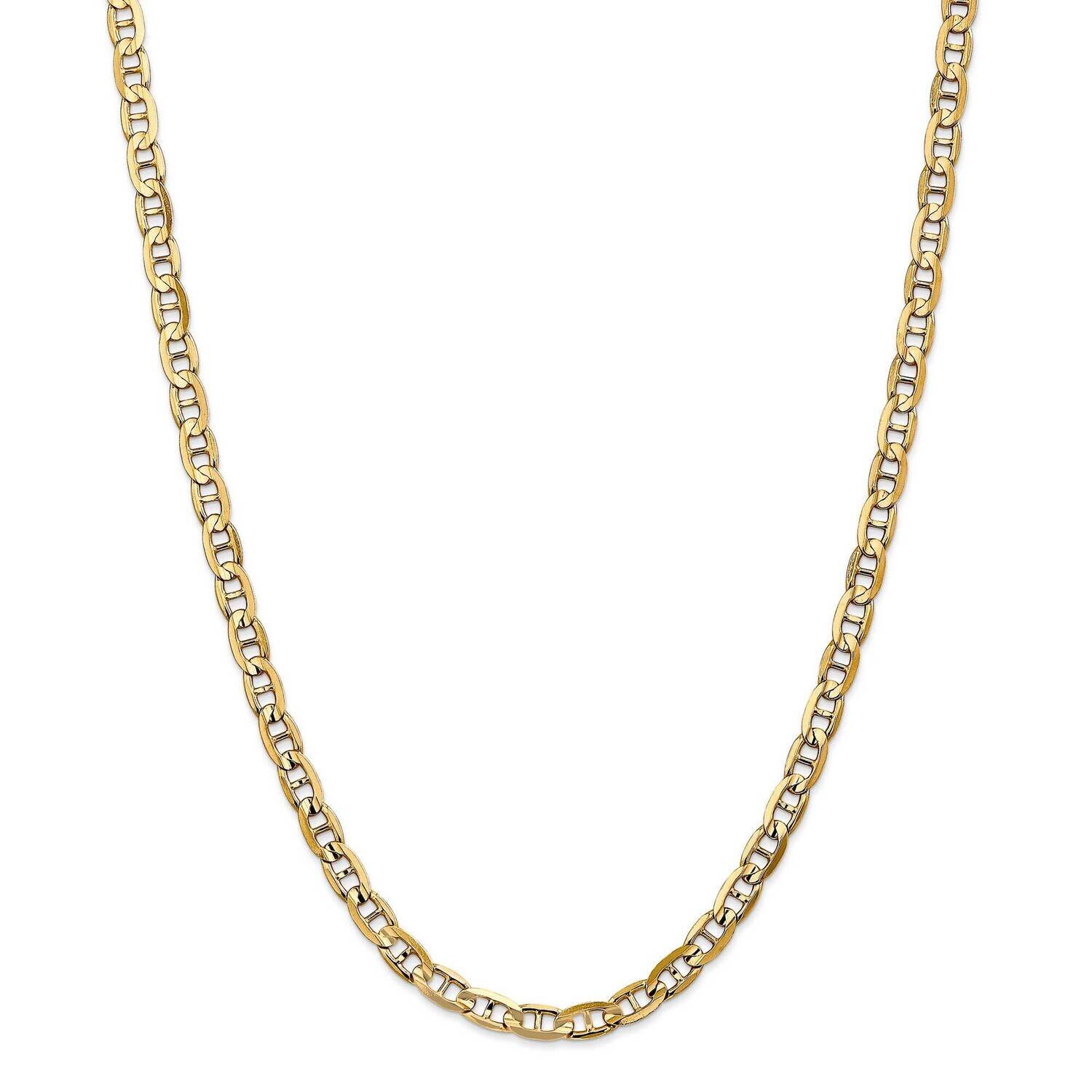 5.25mm Concave Anchor Chain 26 Inch 14k Gold CCA140-26, MPN: CCA140-26, 191101083488