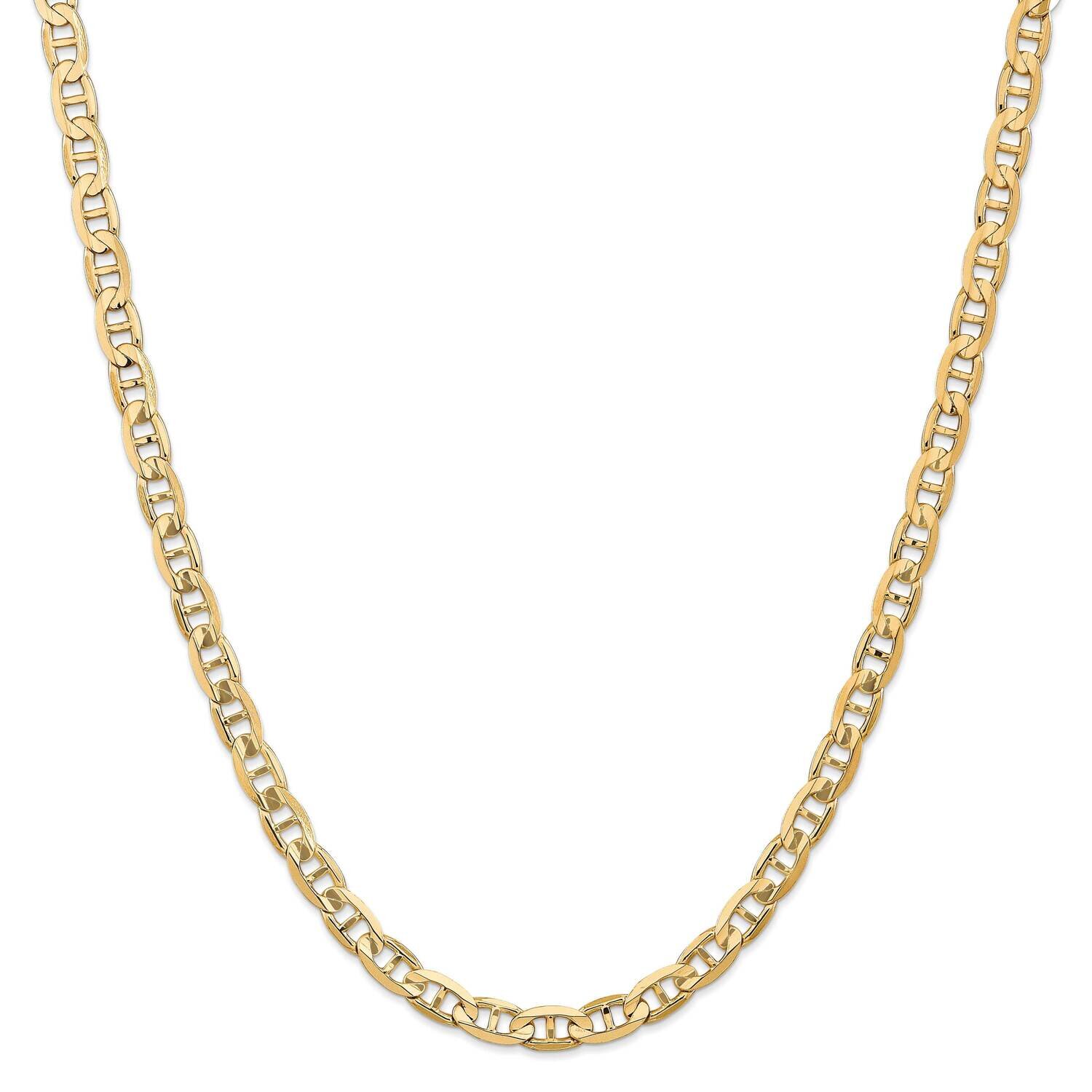 6.25mm Concave Anchor Chain 26 Inch 14k Gold CCA160-26, MPN: CCA160-26, 883957172576