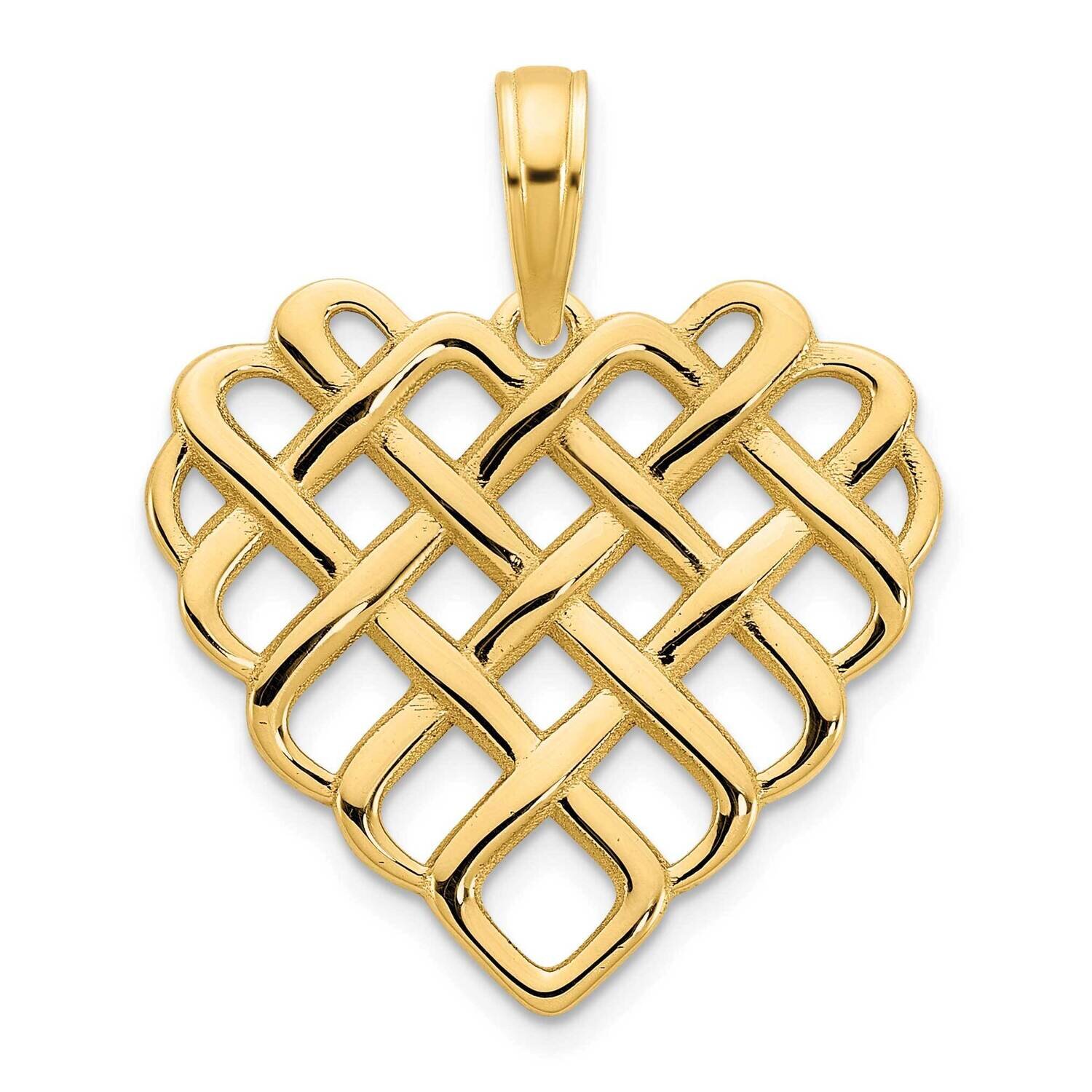 Fancy Heart Pendant 14k Gold D5005