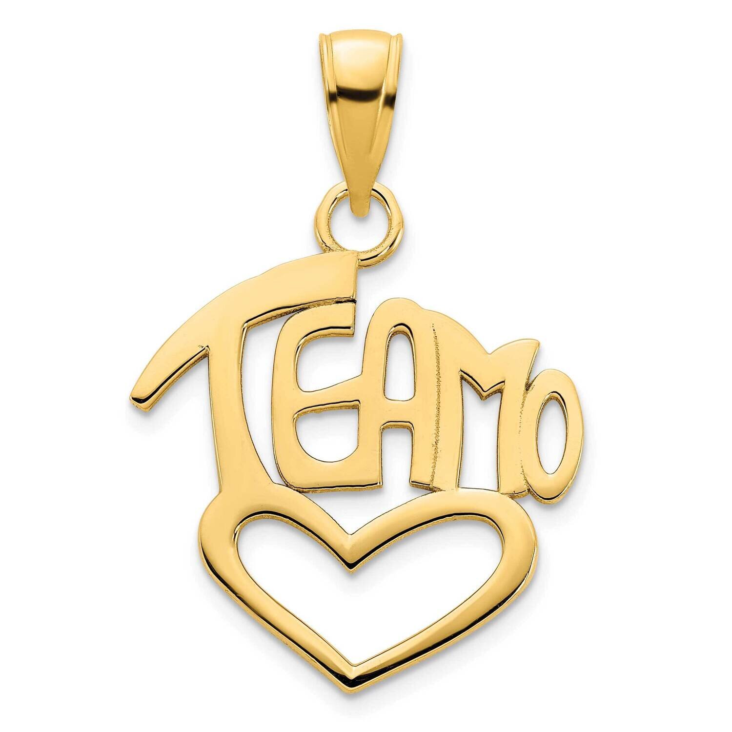 Teamo Heart Pendant 14k Gold D5026