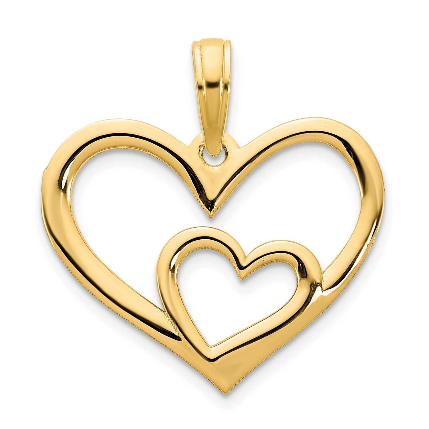 Heart In A Heart Pendant 14k Gold D5045, MPN: D5045,