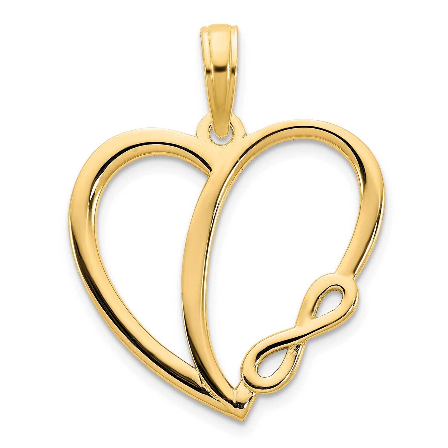 Infinity Heart Charm 14k Gold D5046, MPN: D5046,