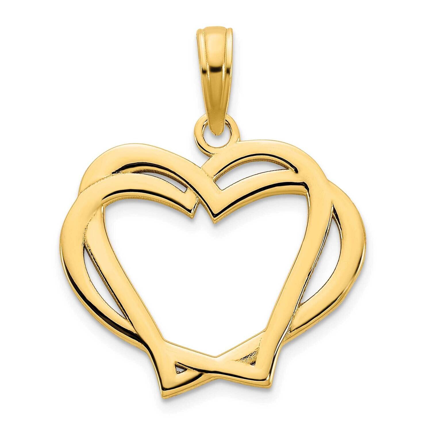 Heart In A Heart Pendant 14k Gold D5058, MPN: D5058,
