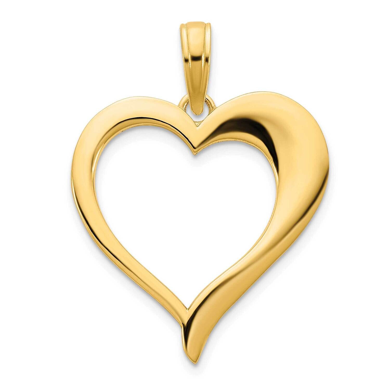 Open Heart Pendant 14k Gold D5059, MPN: D5059,