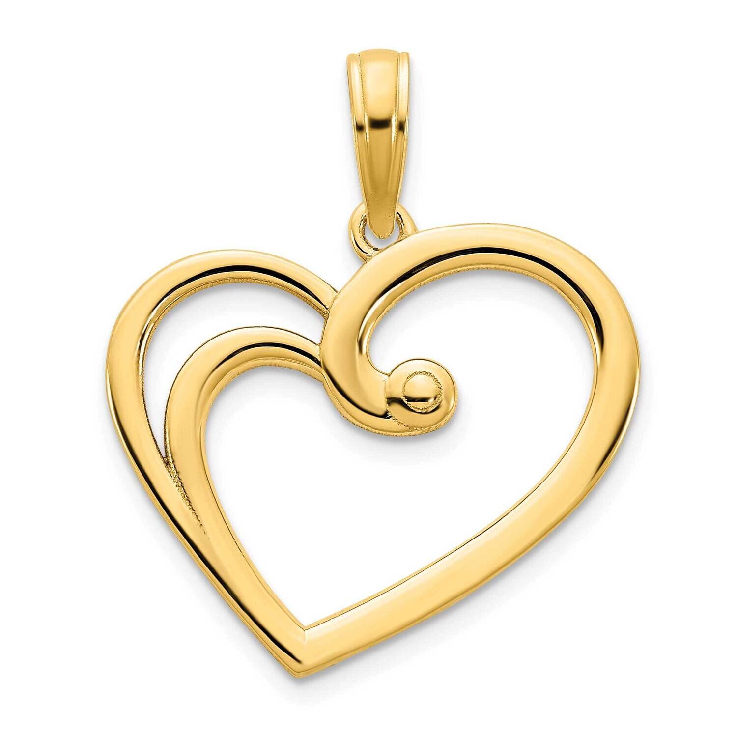 Fancy Open Heart Pendant 14k Gold D5060, MPN: D5060,