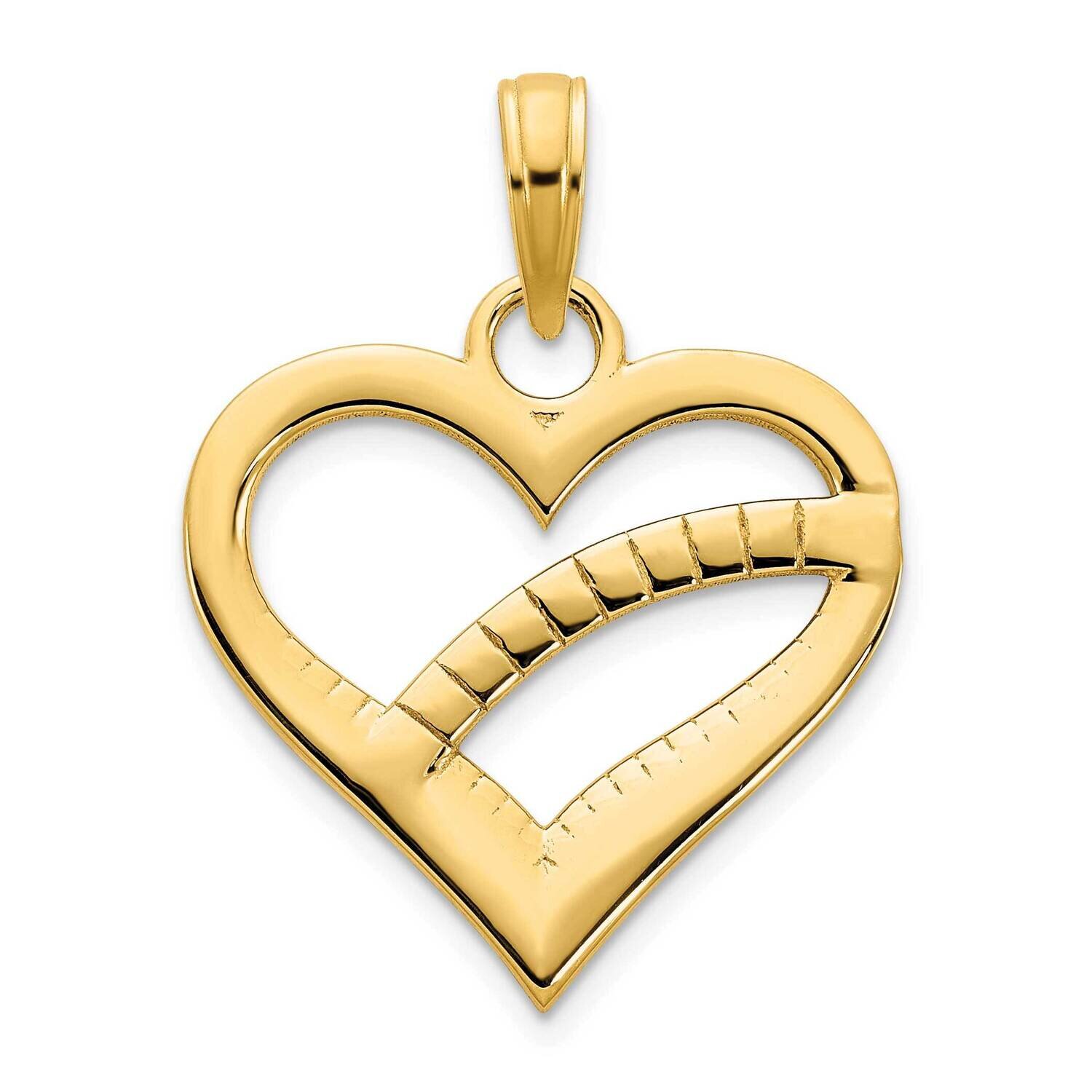 Fancy Heart Pendant 14k Gold D5081, MPN: D5081,