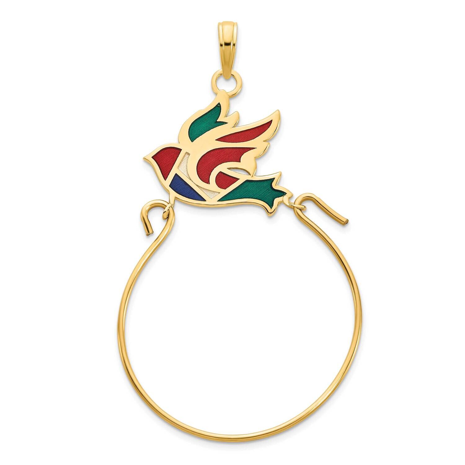 Epoxy Bird Charm Holder Pendant 14k Gold D5109, MPN: D5109, 196904082225