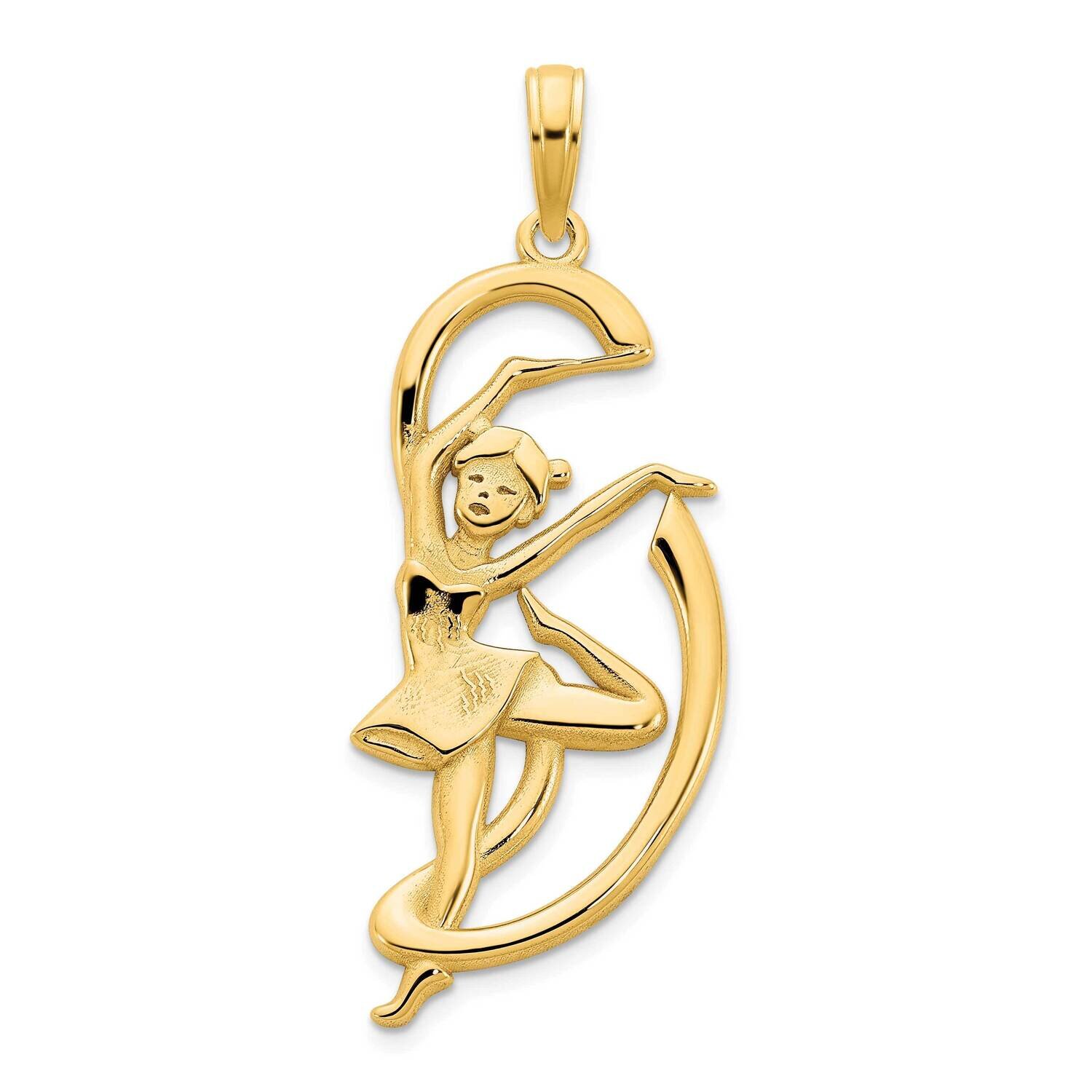 Gymnast with Ribbon Pendant 14k Gold D5198, MPN: D5198,