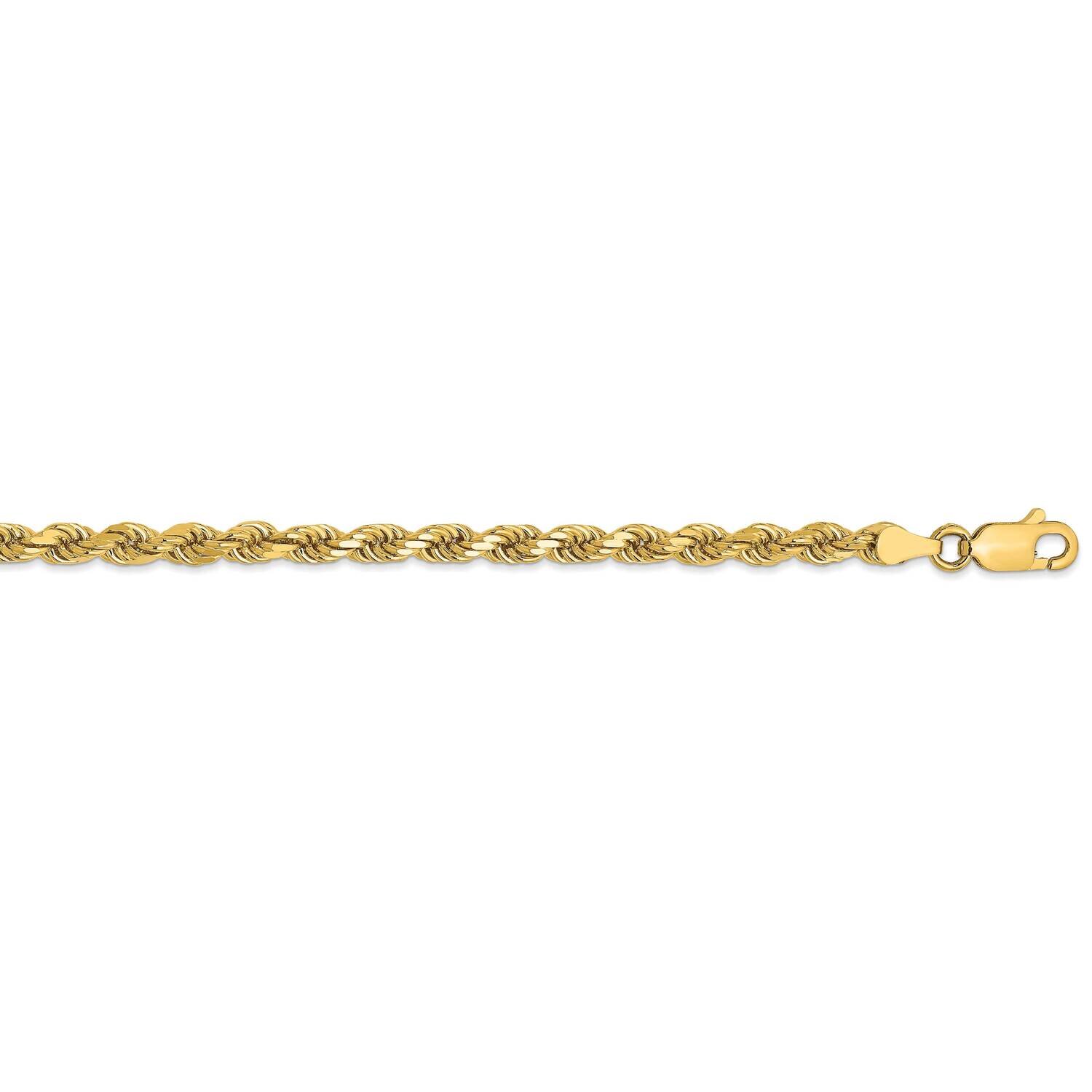 3.5mm Semi-Solid Diamond-Cut Rope Chain 18 Inch 14k Gold DH025-18, MPN: DH025-18, 883957174754
