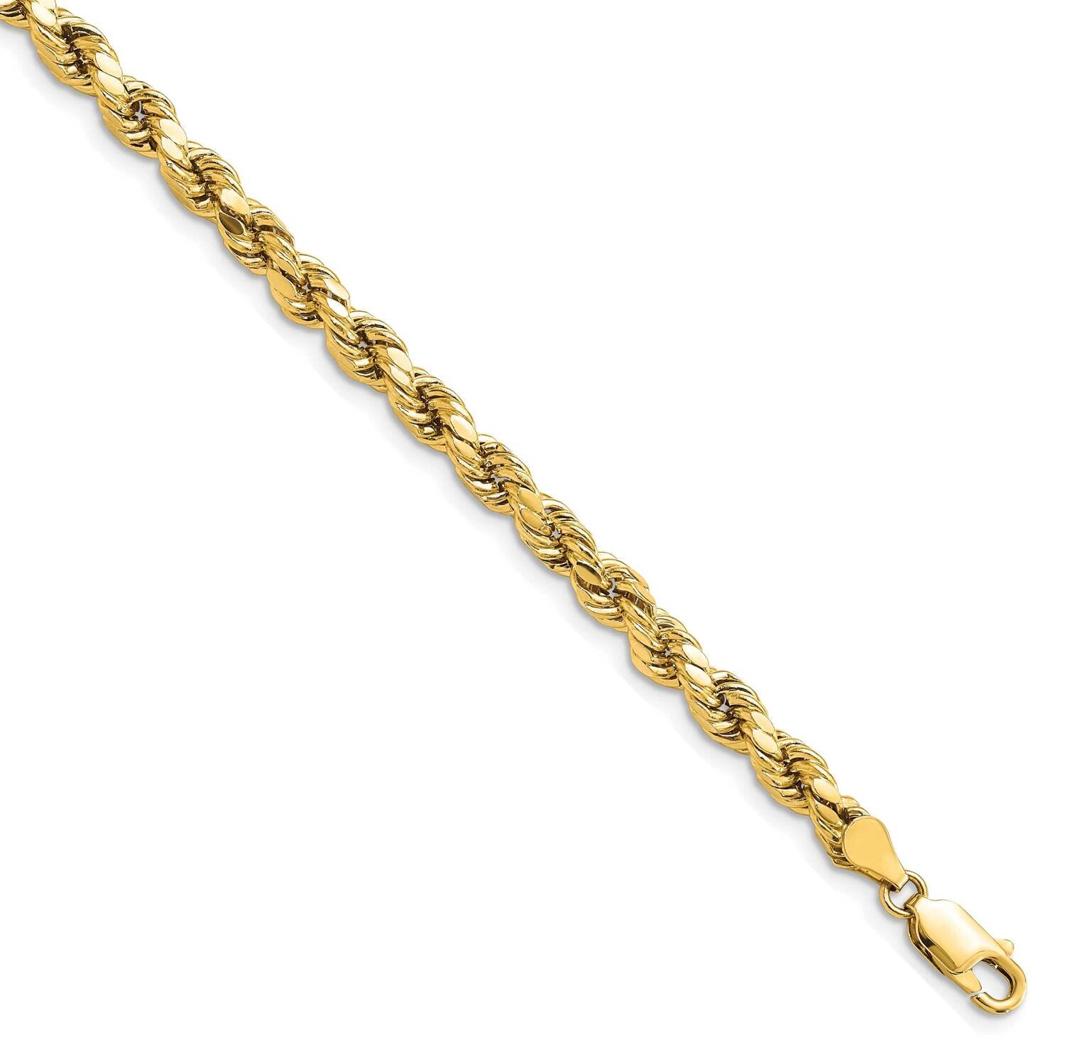 4.9mm Semi-Solid Diamond-Cut Rope Chain 8 Inch 14k Gold DH035-8, MPN: DH035-8, 883957175119