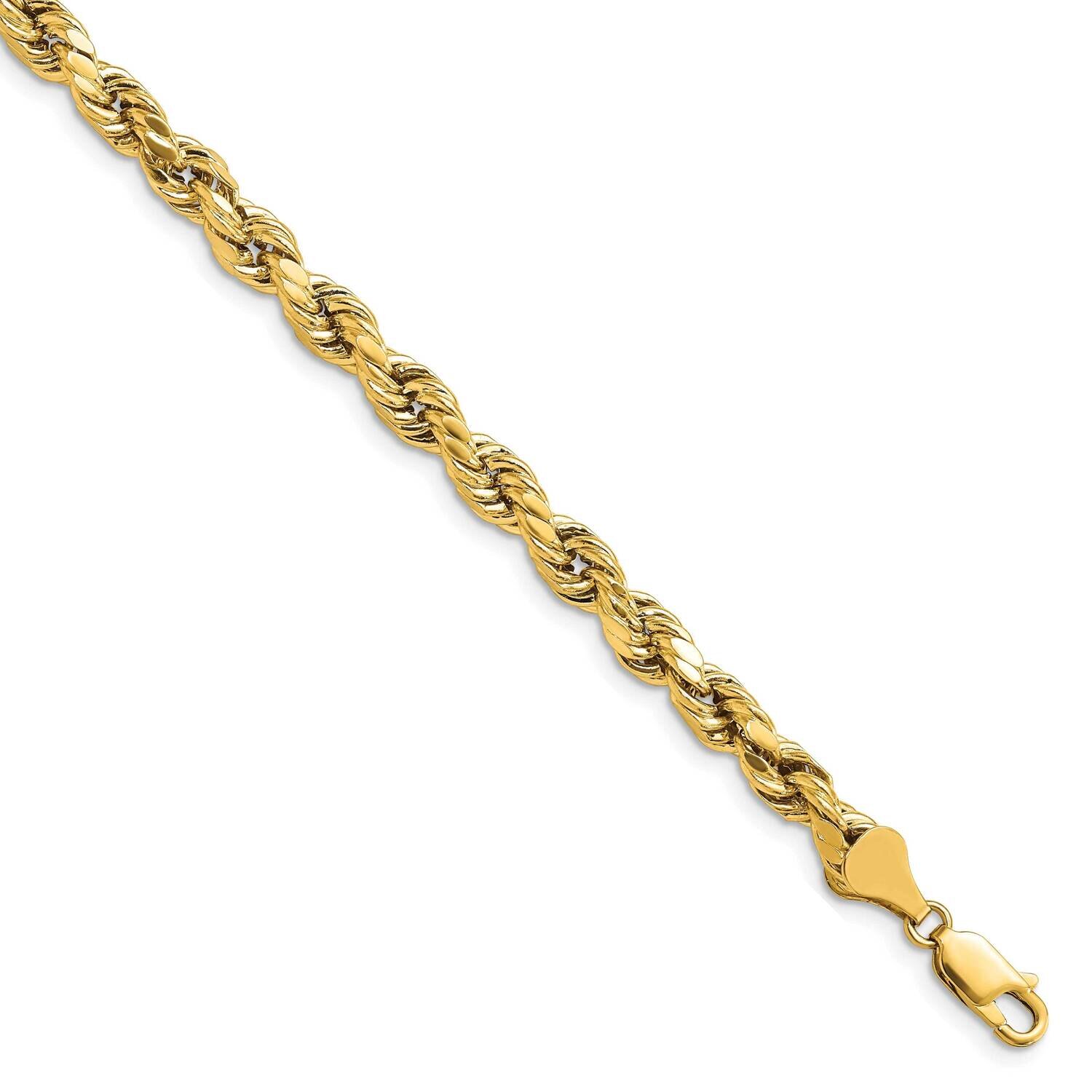 5.5mm Semi-Solid Diamond-Cut Rope Chain 8 Inch 14k Gold DH040-8